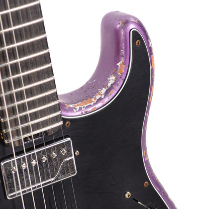Fender Custom Shop Stratocaster Hardtail HH Heavy Relic Purple Metallic Master Built by Dennis Galuszka w/Fluence Humbuckers