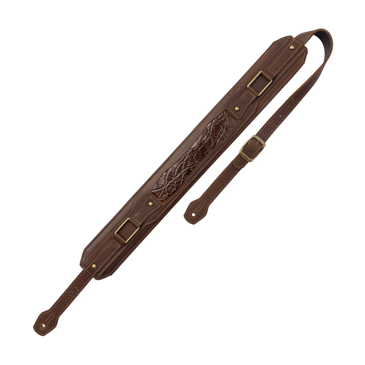 Levy's Apex Series Brown Leather Guitar Strap