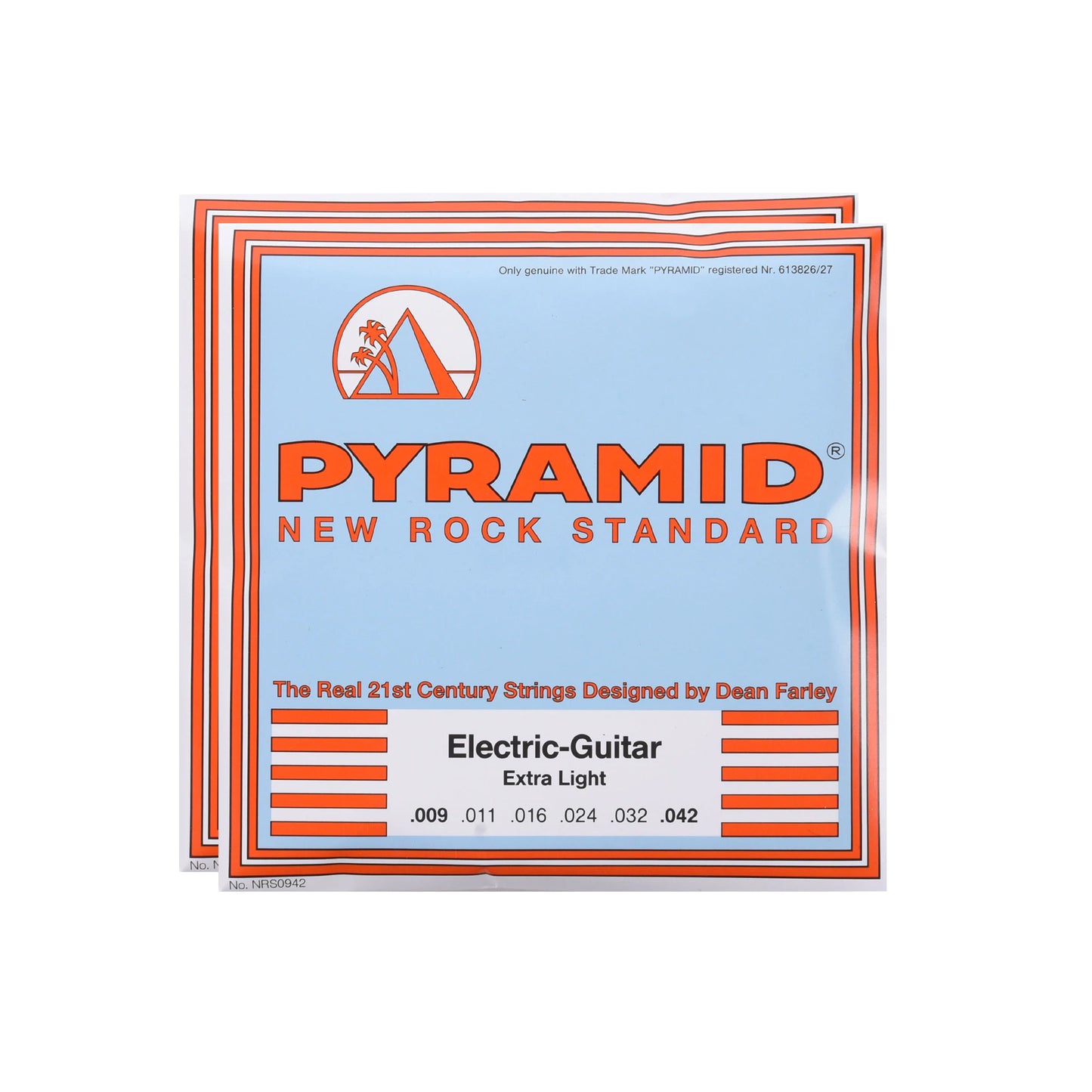 Pyramid New Rock Standard Electric Guitar Strings Extra Light 9-42 3 Pack Bundle