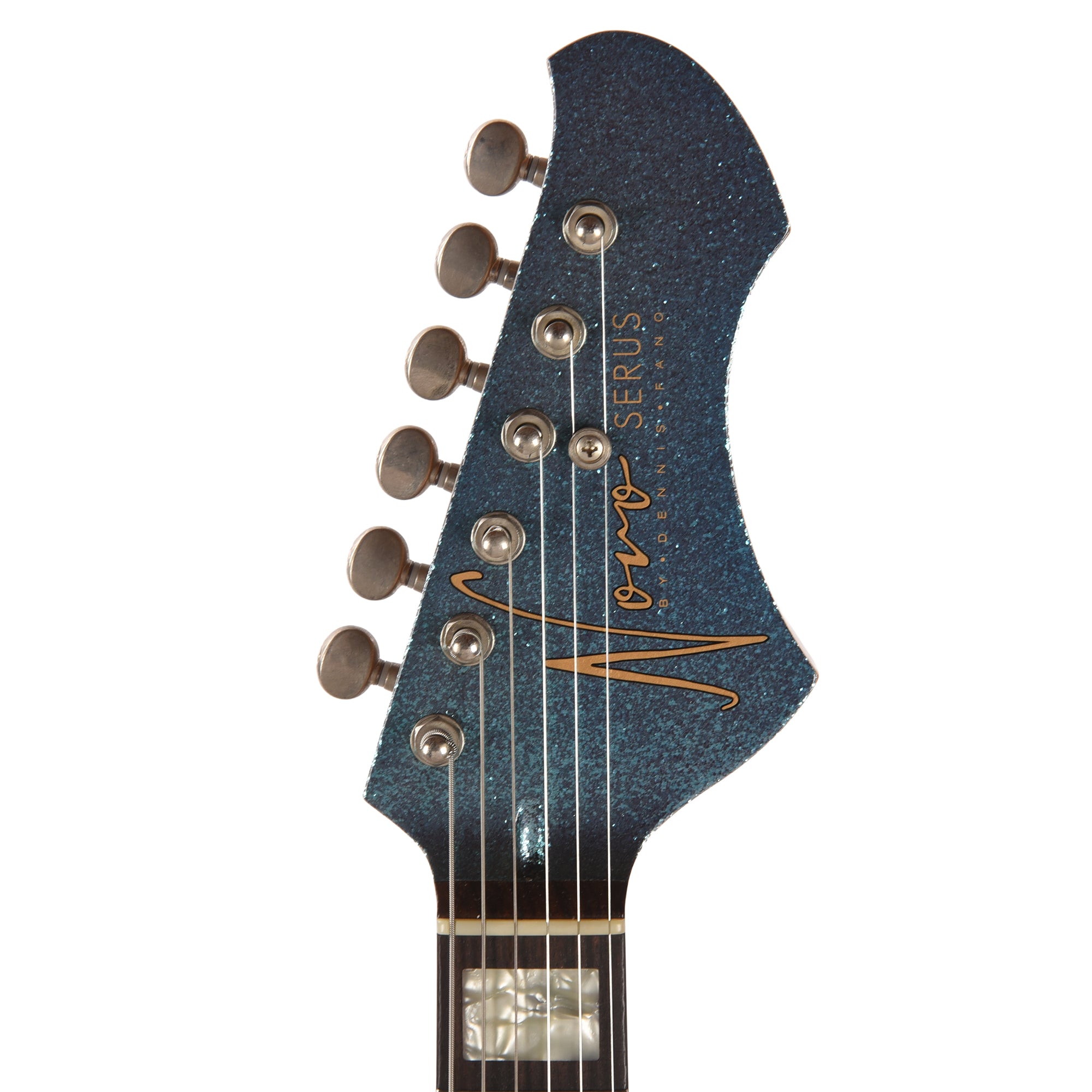 Novo Serus J Custom Lake Placid Blue Sparkle Extra Light Distress w/Lollar Gold Foils