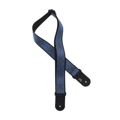 D'Addario Vintage Planet Waves Suns Guitar Strap Blue