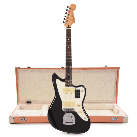 Fender Player II Jazzmaster RW Black and Pacific Peach Hardshell Case Bundle