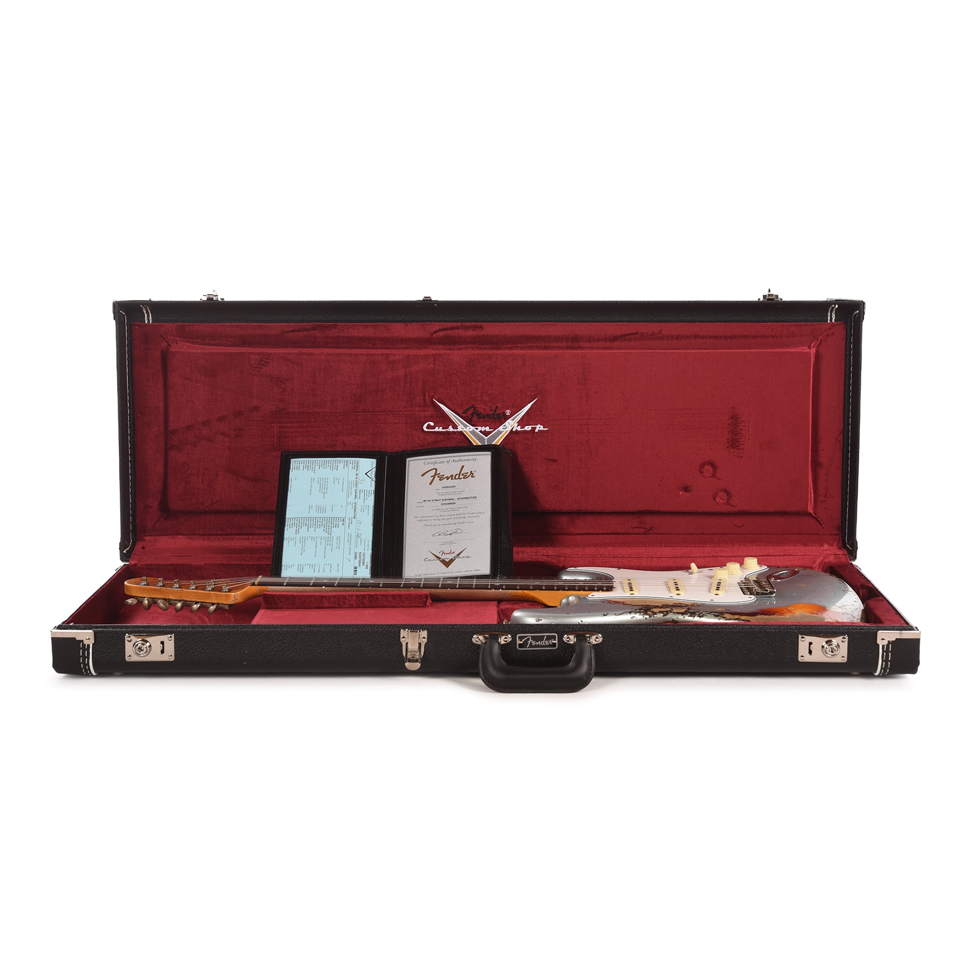 Fender Custom Shop 1965 Stratocaster Super Heavy Relic Super Faded Aged Firemist Silver over 3-Color Sunburst