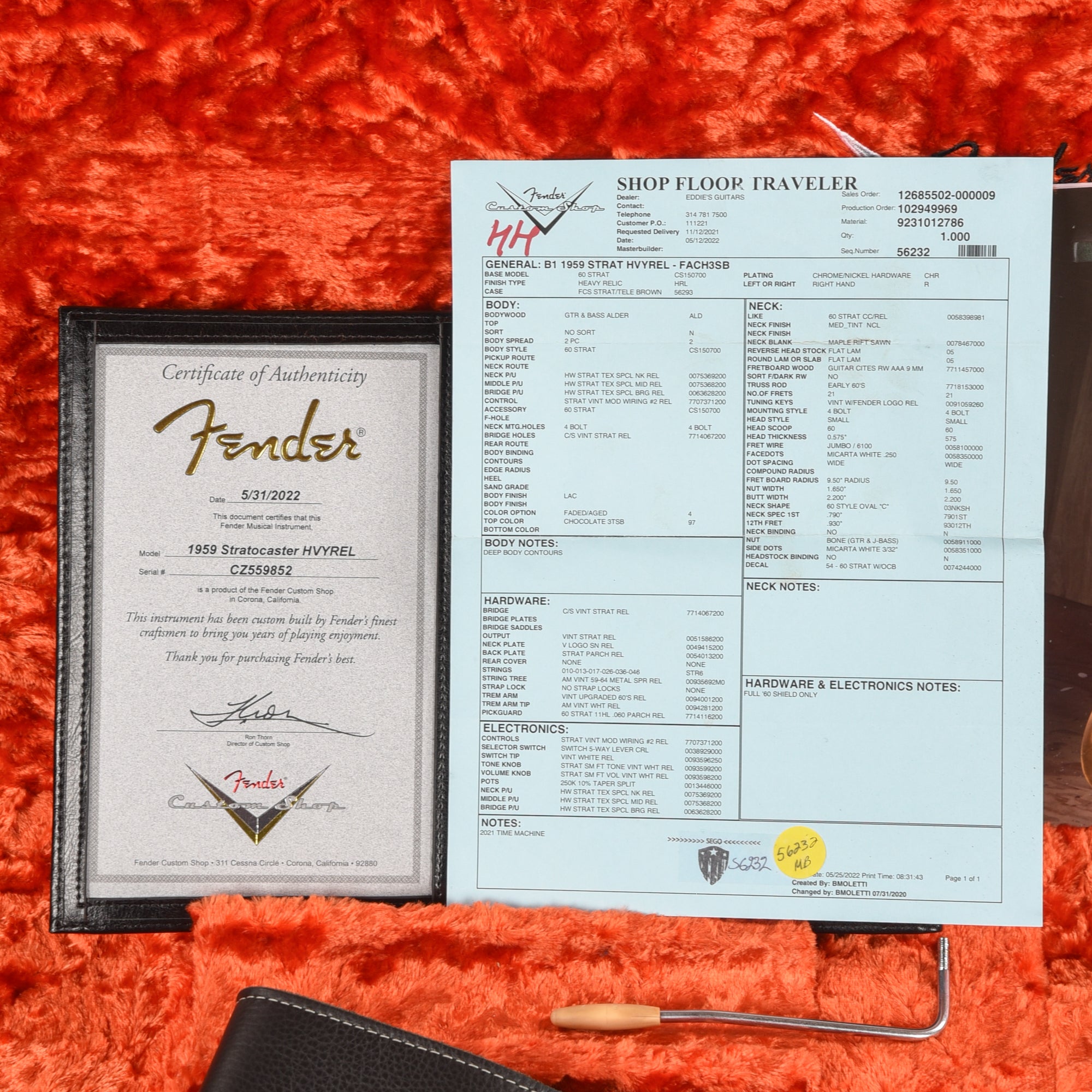 Fender Custom Shop '59 Stratocaster Heavy Relic Sunburst 2022