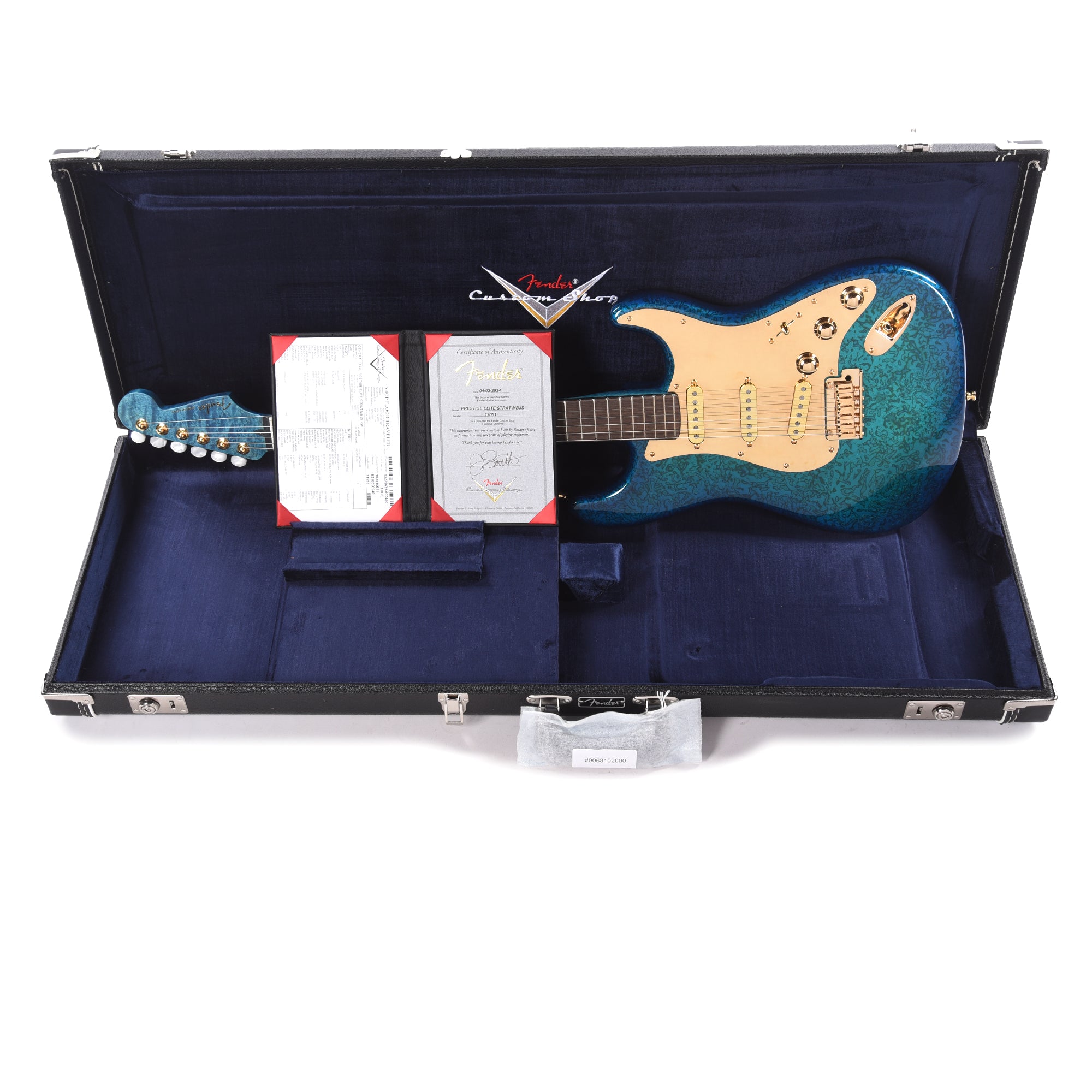 Fender Custom Shop Prestige Collection Elite Stratocaster NOS Variegated Gold Leaf Finish with Sapphire Blue Burst Master Built by Jason Smith