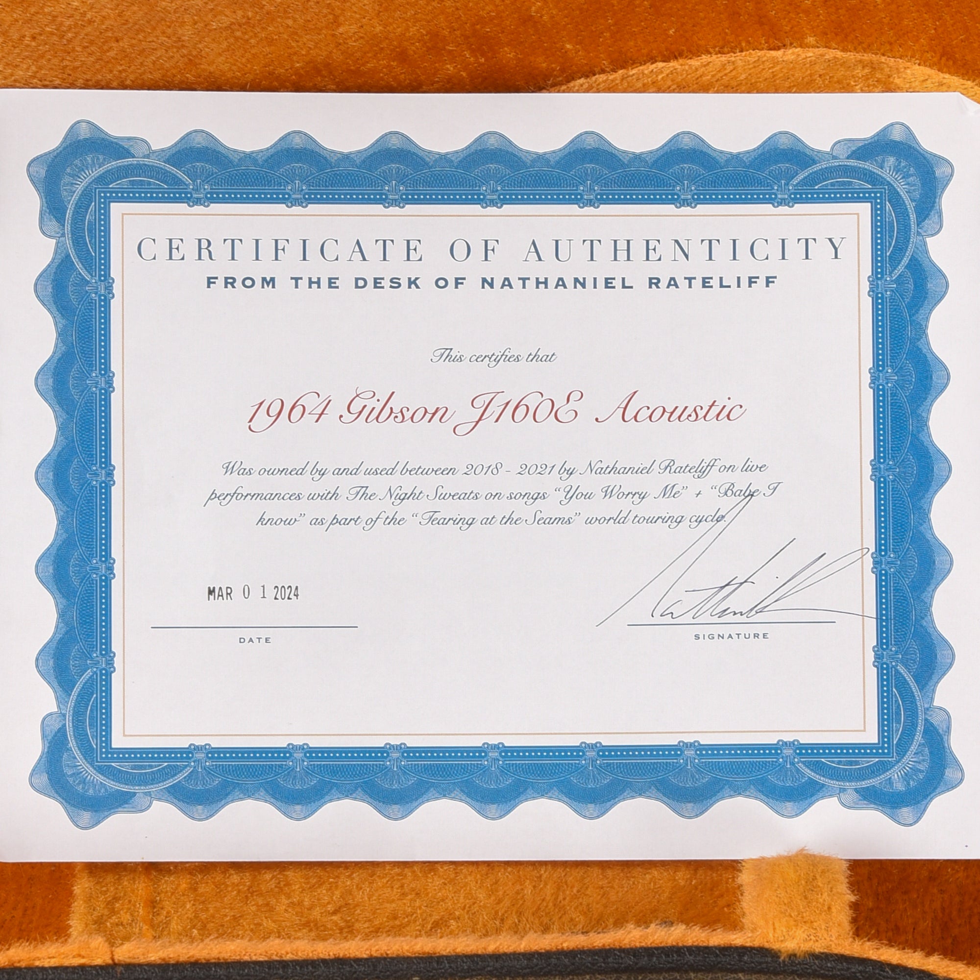 Gibson J-160E (Previously Owned by Nathaniel Rateliff) Sunburst 1955