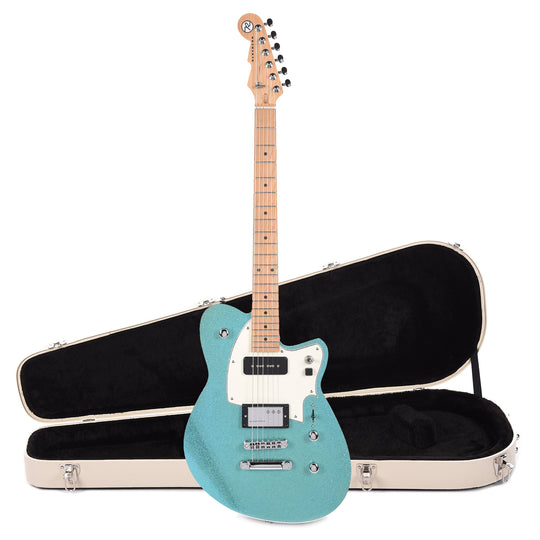 Reverend Chris Freeman Turquoise Sparkle Hardshell Case Bundle