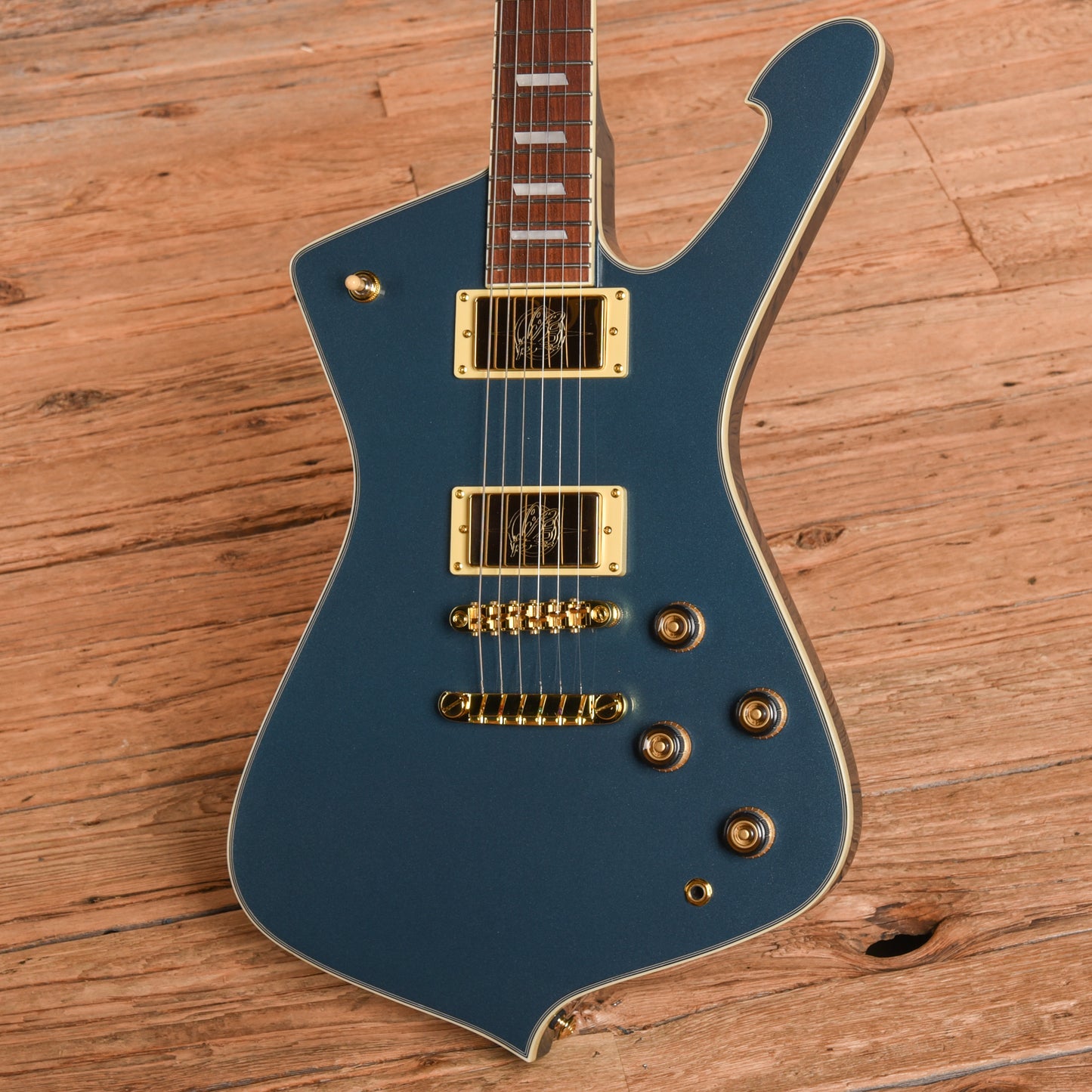 Ibanez IC420ABM Iceman 6-String Electric Guitar Antique Blue Metallic