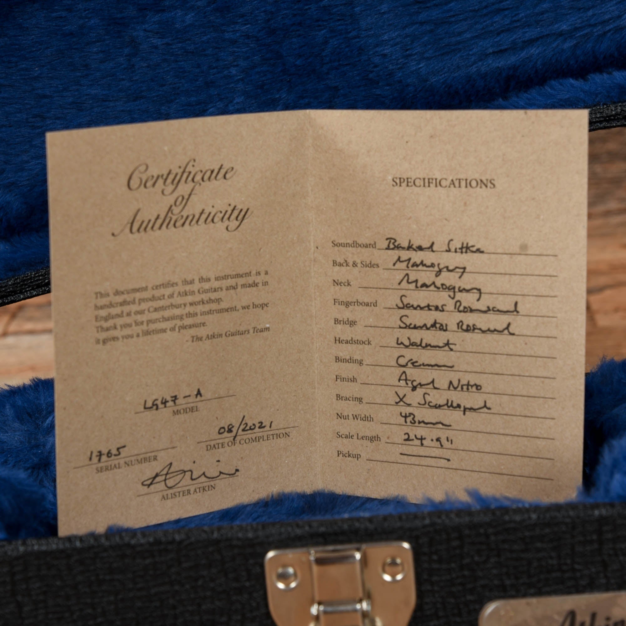 Atkin The Forty Seven Aged Baked Sitka/Mahogany Sunburst 2021