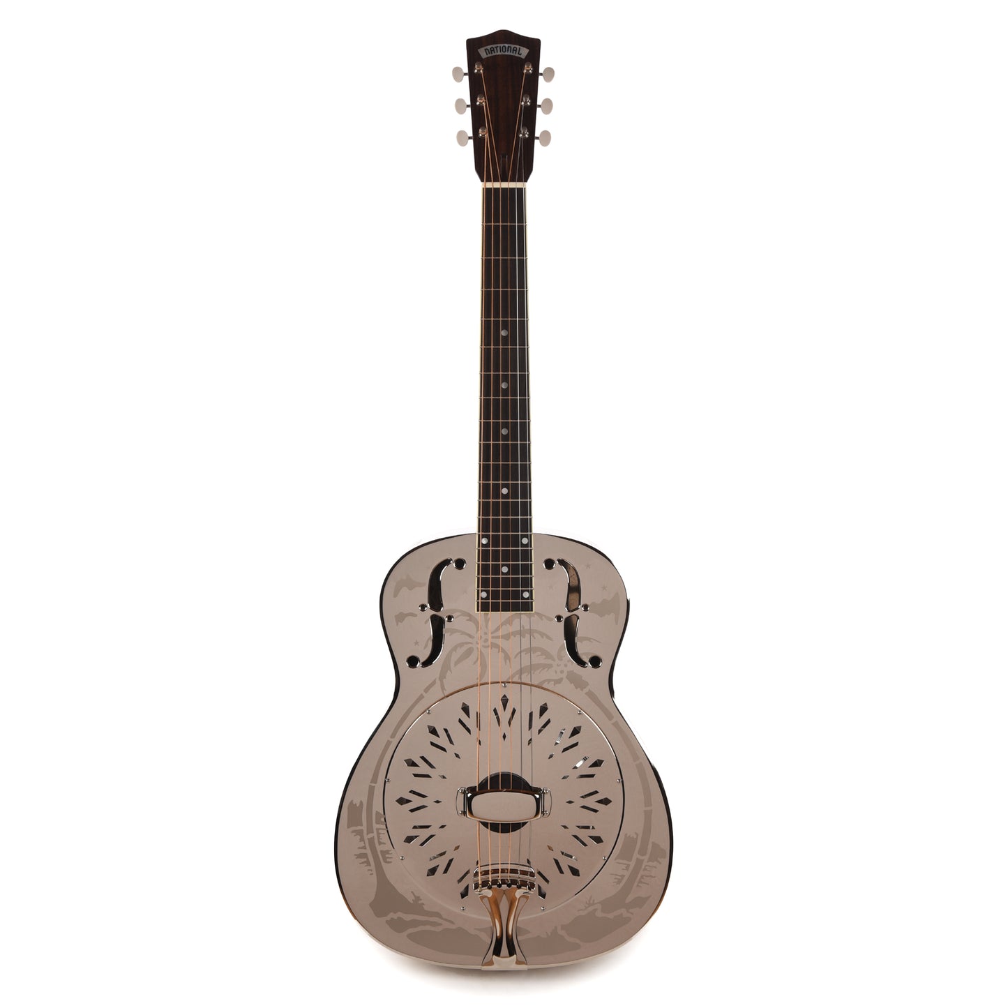 National Style O Single Cone Brass Bright Nickel 14-Fret