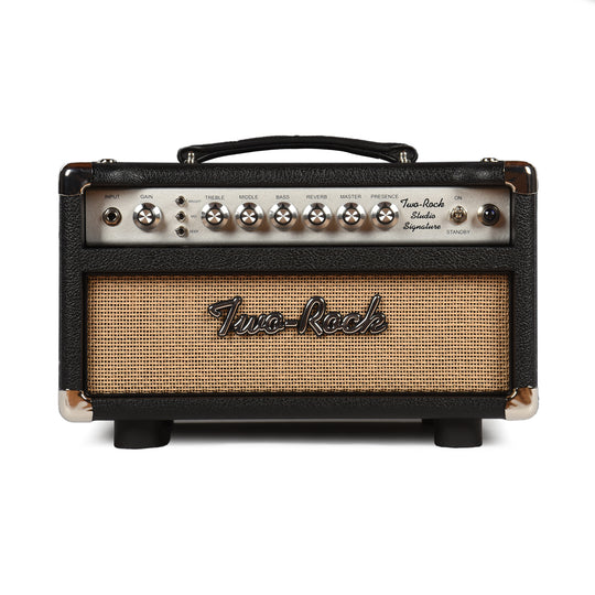 Two Rock Studio Signature 35W Head Silver Anodize Chasis w/Black Bronco Tolex w/ Cane Grill & Silver Knobs