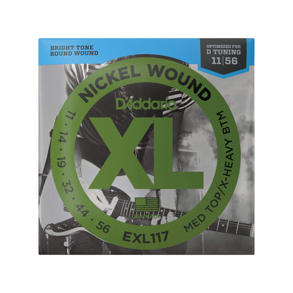 D'Addario EXL117 Electric Medium Top/Extra Heavy Bottom 11-56