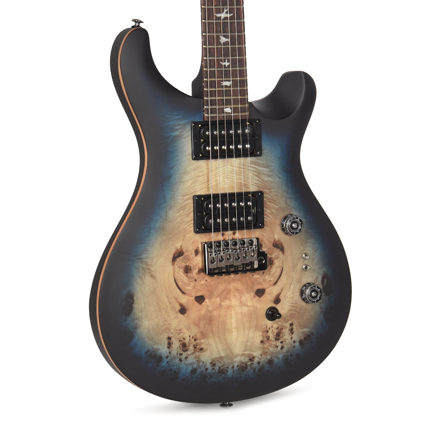 PRS Limited Edition SE Exotic Custom 24-08 Poplar Burl Lake Blue Midnight Burst