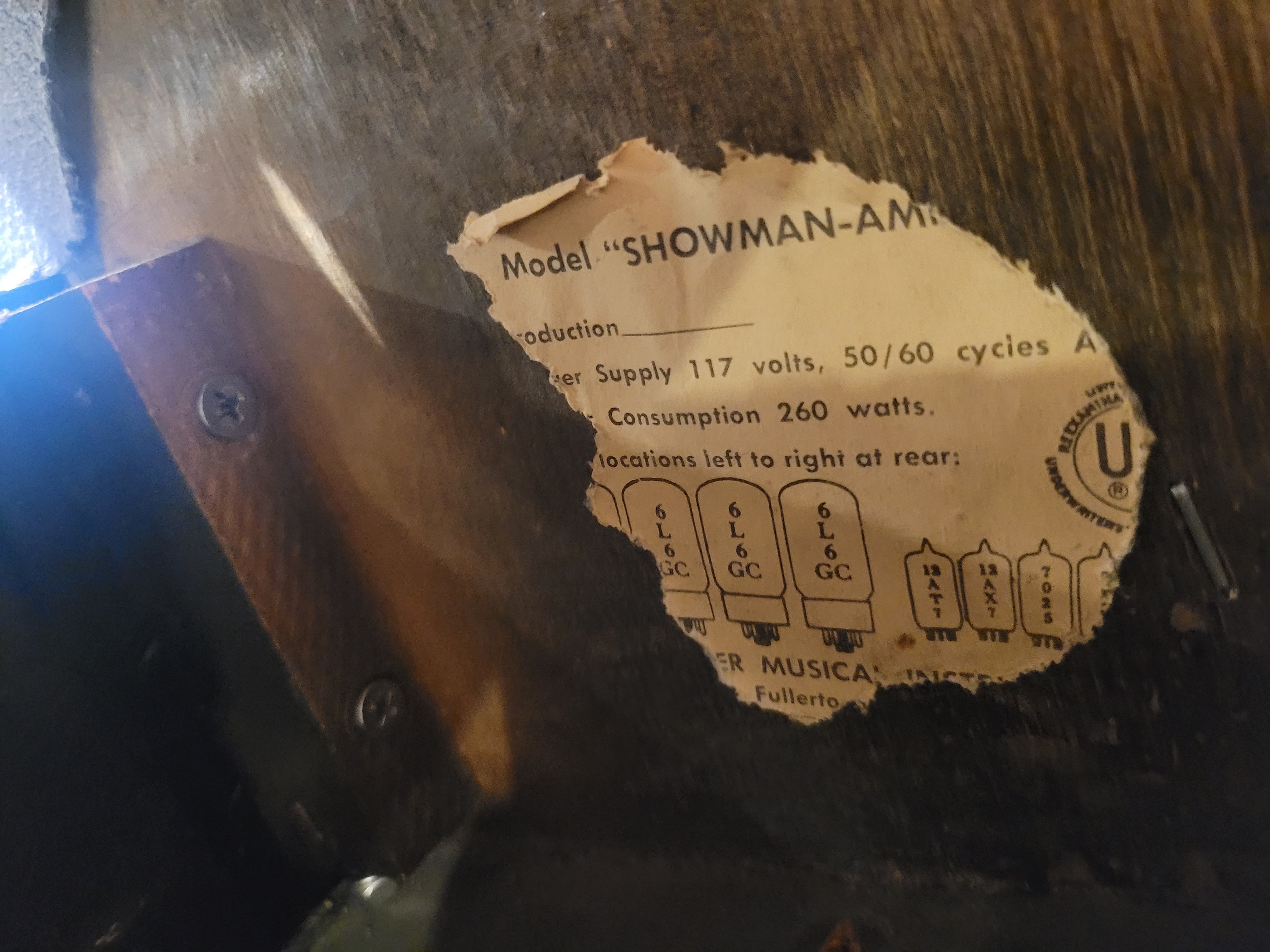 Fender Showman 2-Channel 85-Watt Guitar Amp Head  1970