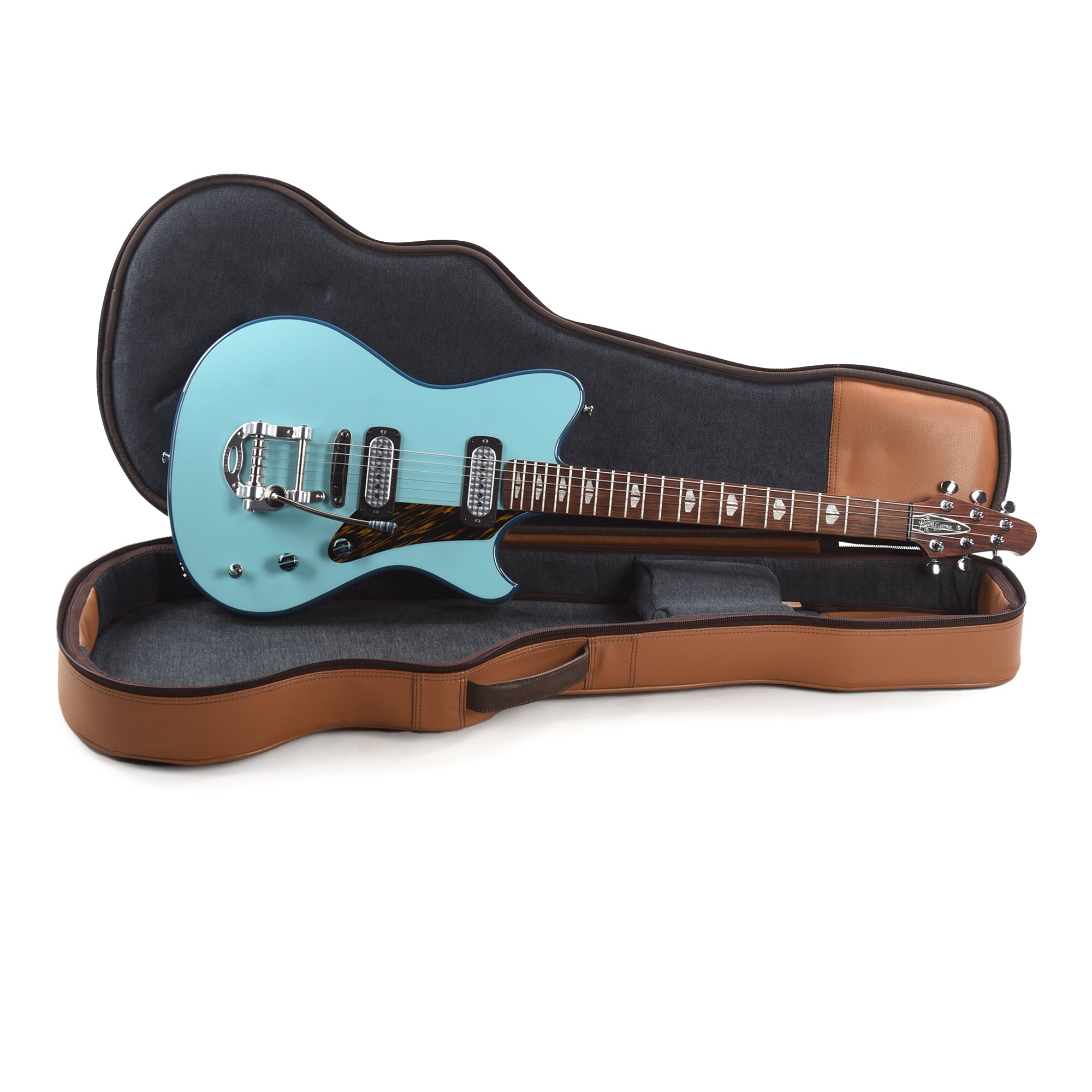Powers Electric A-Type Two-Tone Larkspur Blue Top & Oslo Blue Back/Sides w/FF42 Pickups