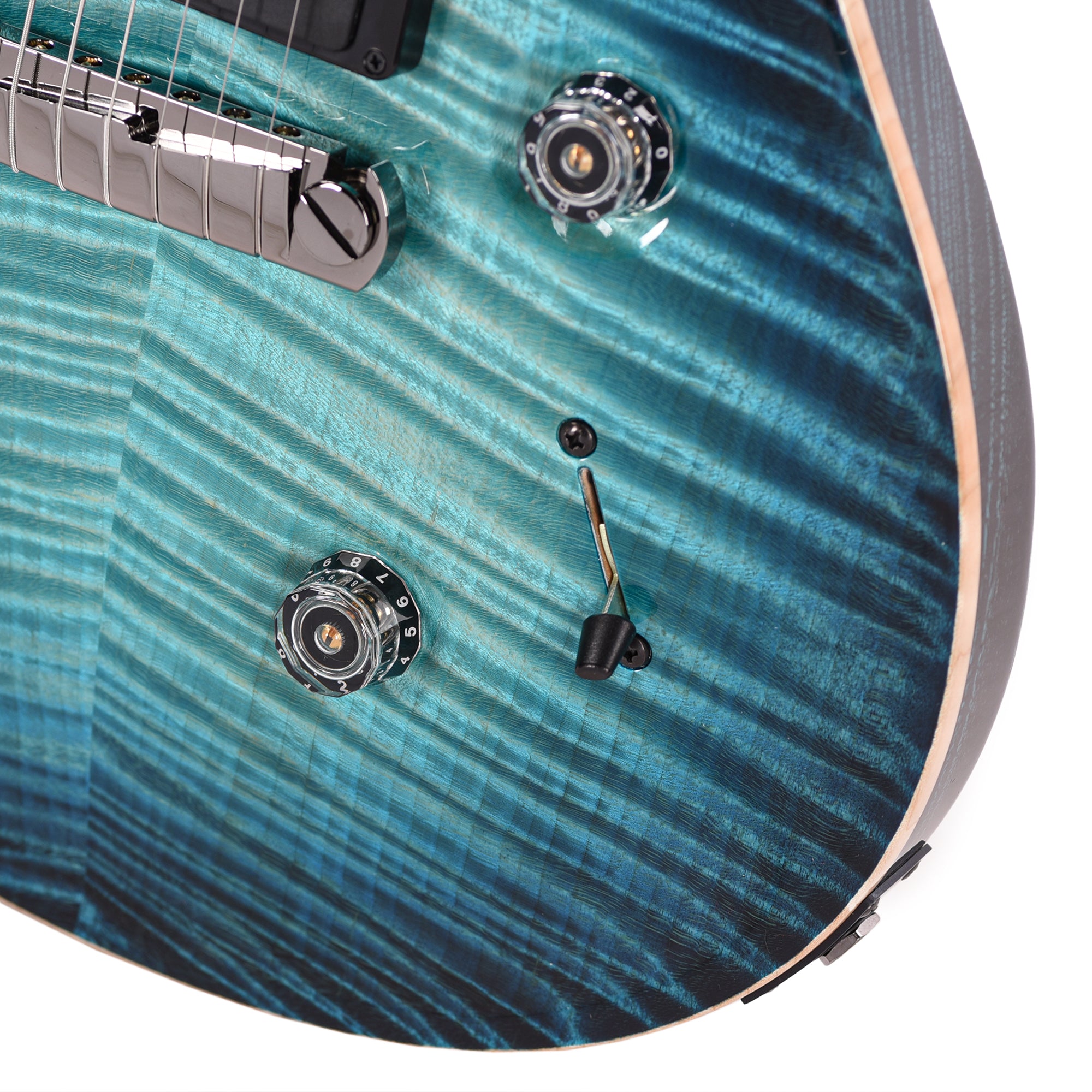 PRS Private Stock #11754 Custom 24 Stoptail Curly Maple/Swamp Ash Sub Zero Glow w/Rosewood Bats in Flight Inlay