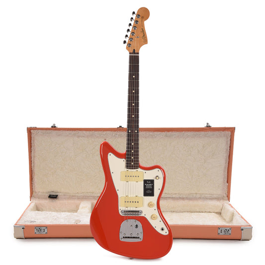 Fender Player II Jazzmaster RW Coral Red and Pacific Peach Hardshell Case Bundle
