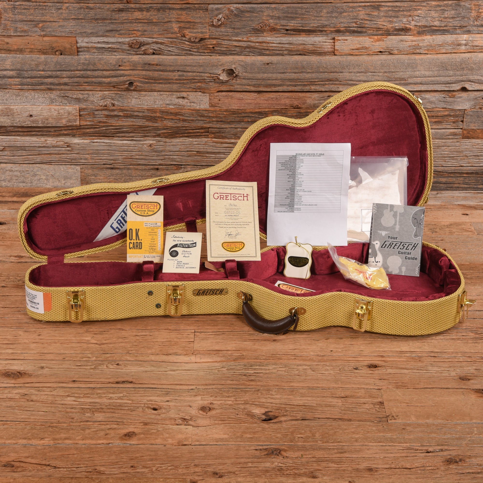 Gretsch G6128-CS '55 Duo Jet Master Built by Stephen Stern Gold Paisley 2020