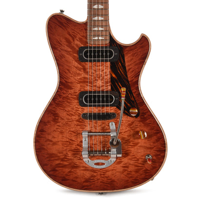 Powers Electric A-Type Select Quilt Maple Sweet Tea Orange w/PF42 Pickups