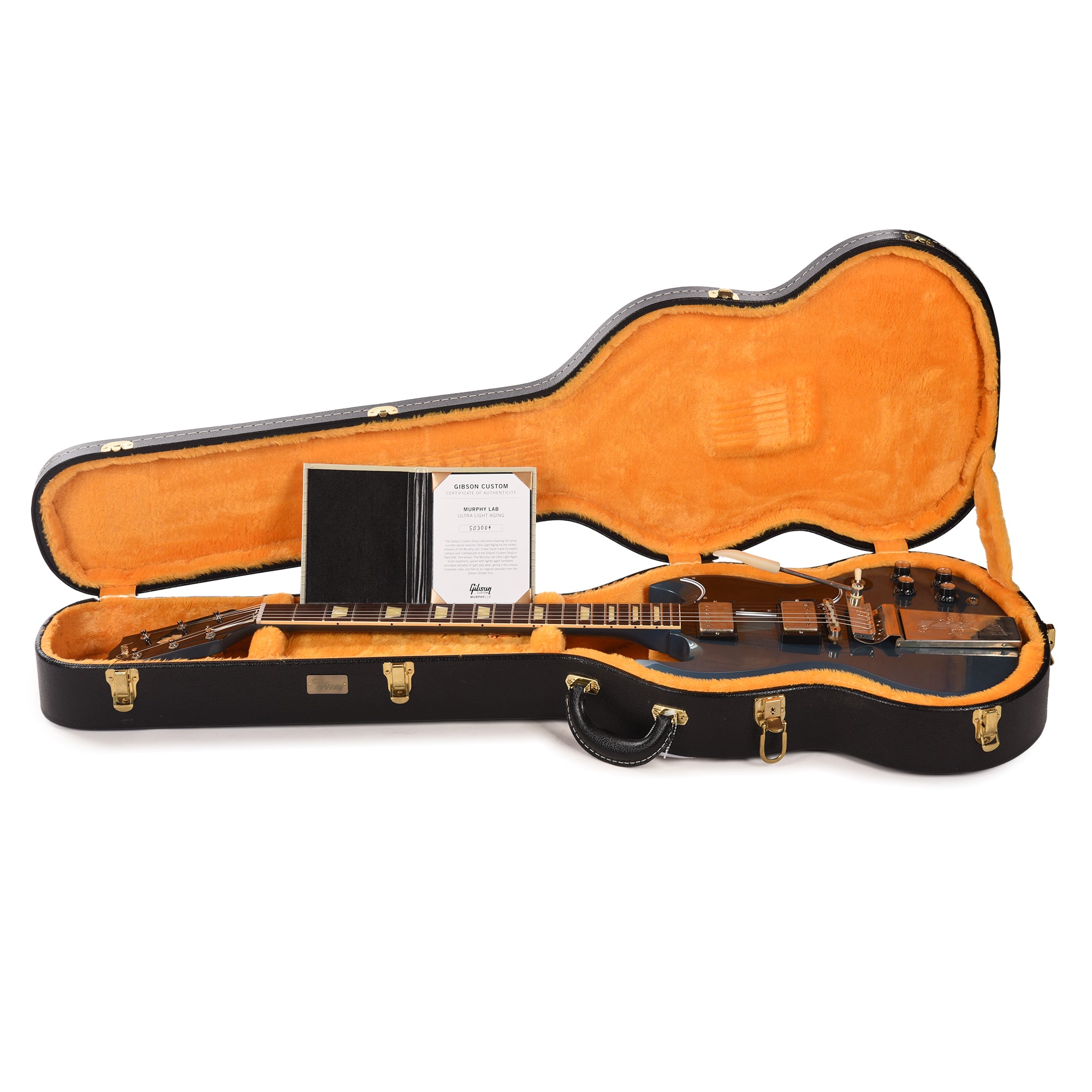 Gibson Custom Shop Murphy Lab 1964 SG Standard Reissue Pelham Blue Ultra Light Aged w/Maestro Vibrola