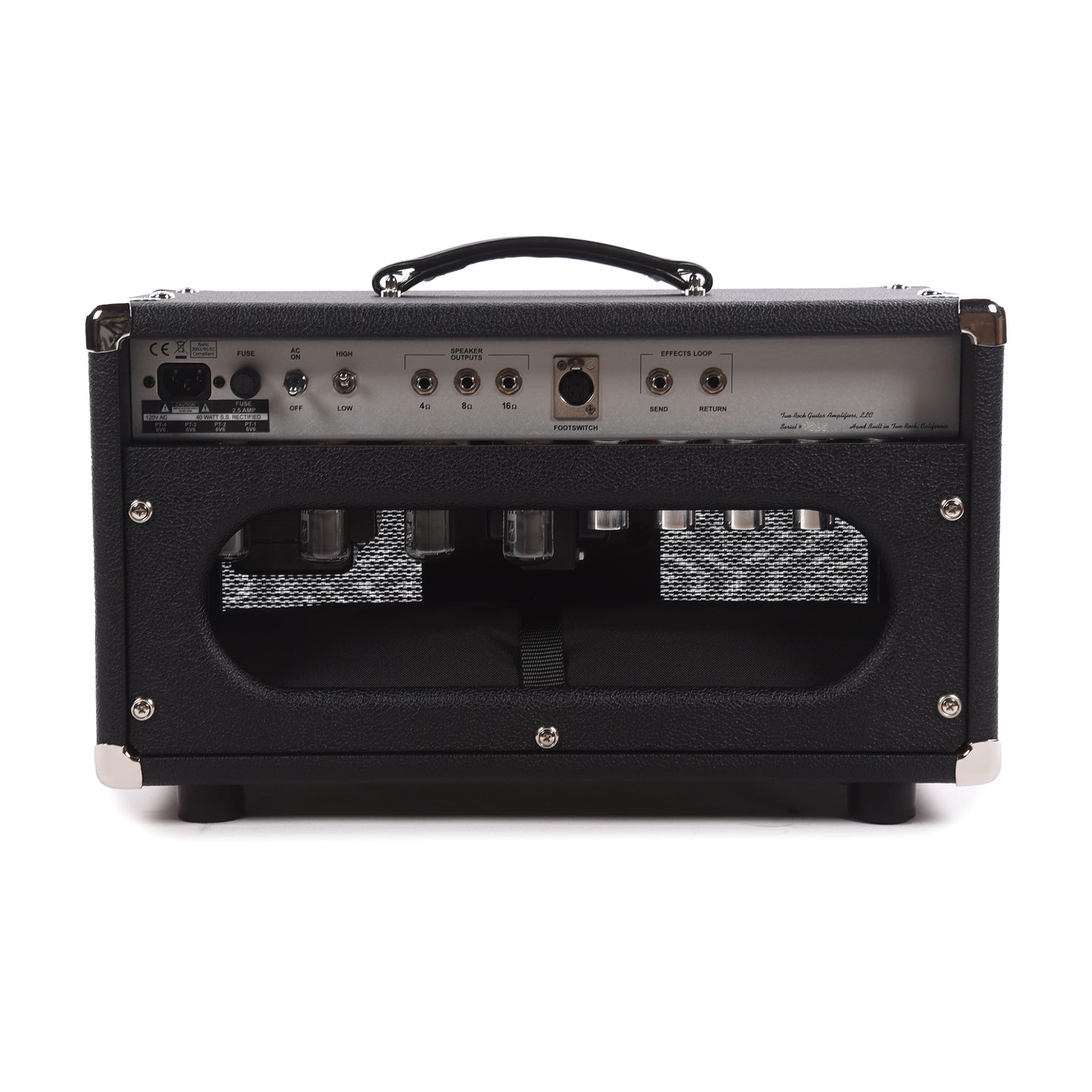 Two Rock Classic Reverb Signature 40/20W Head w/ Black Bronco Tolex & Black Sparkle Matrix Cloth
