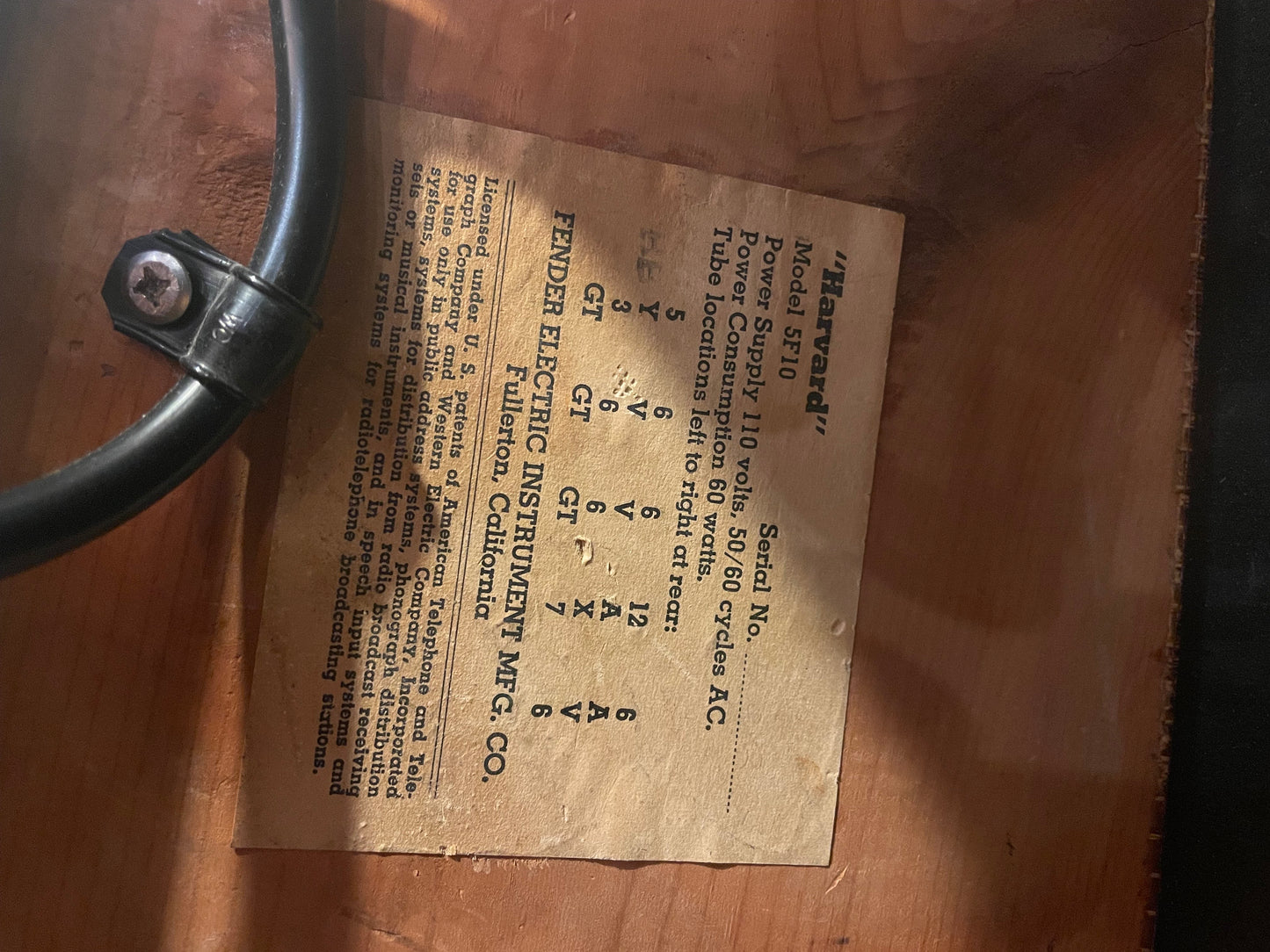 Fender Harvard Tweed  1958