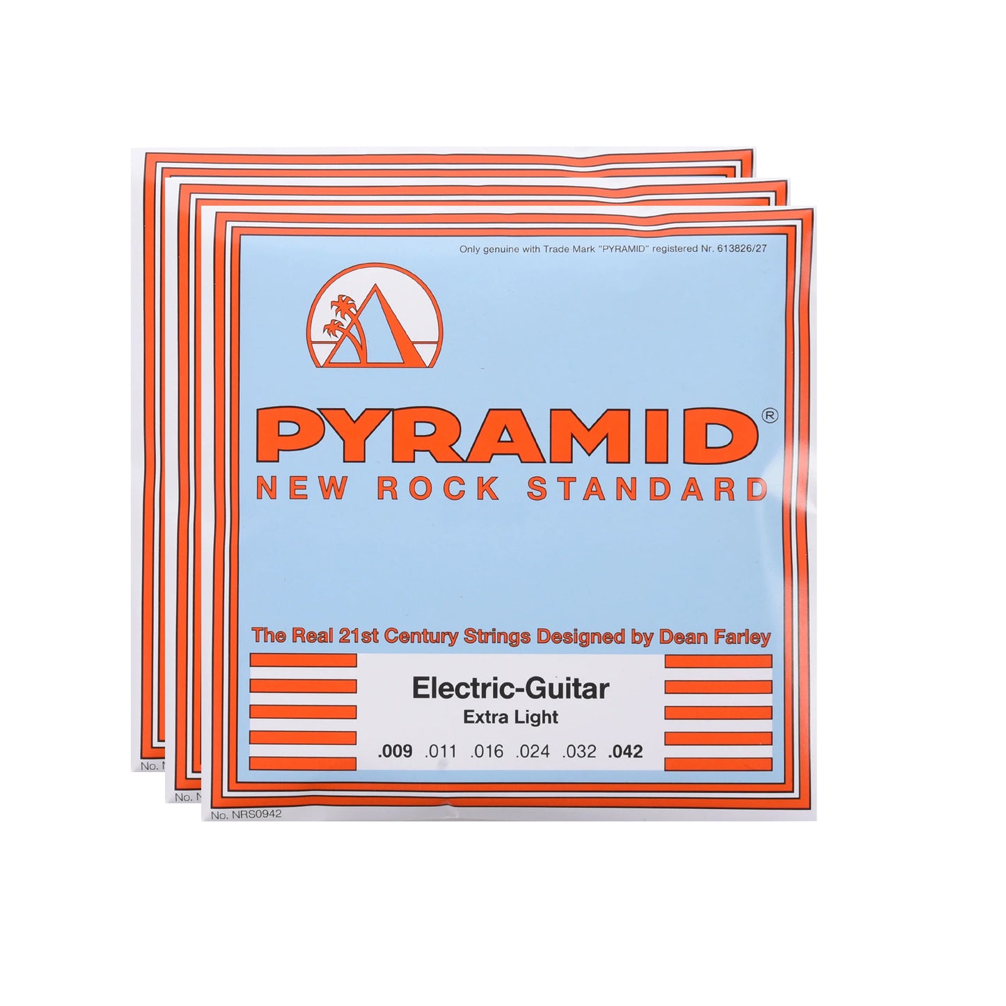 Pyramid New Rock Standard Electric Guitar Strings Extra Light 9-42 2 Pack Bundle