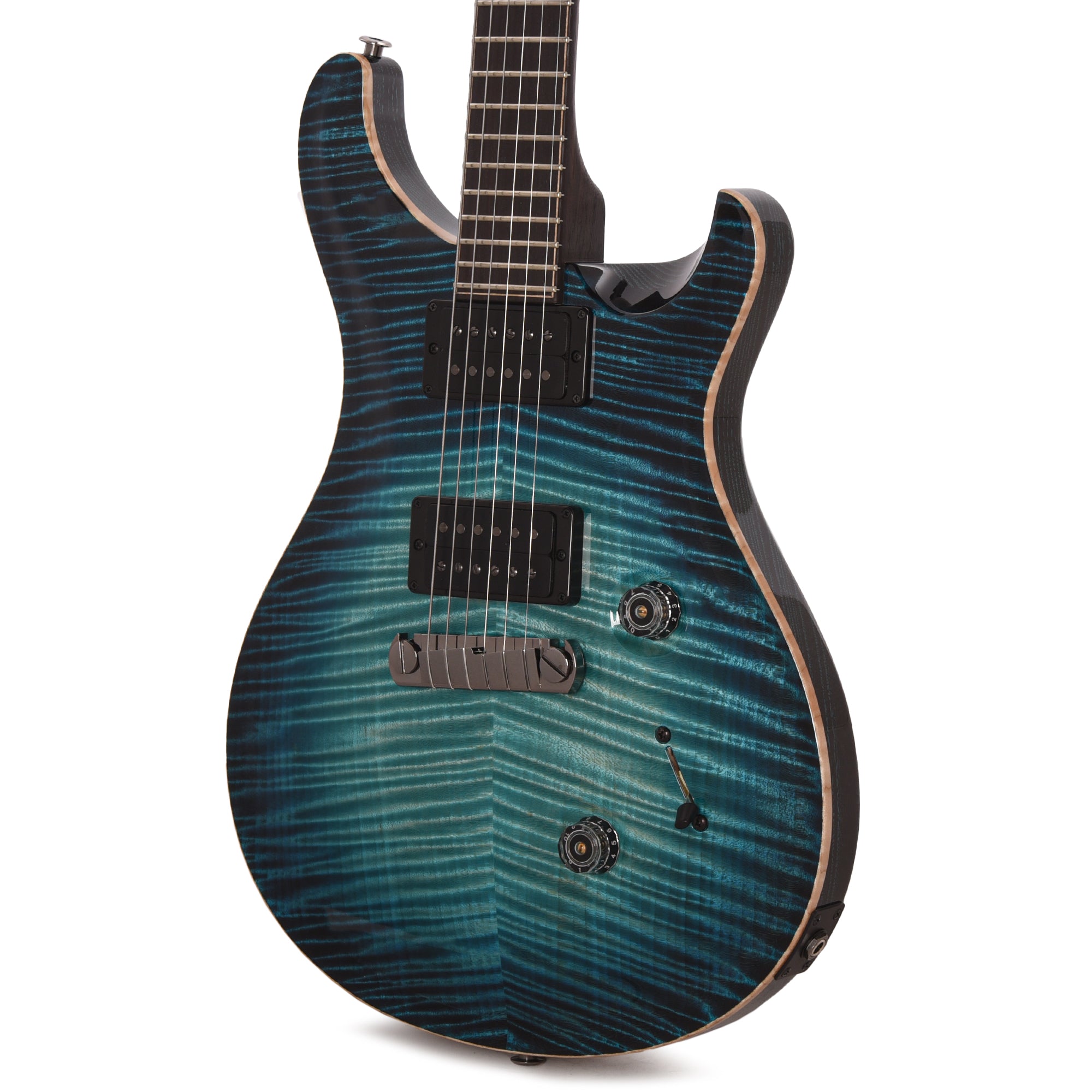PRS Private Stock #11754 Custom 24 Stoptail Curly Maple/Swamp Ash Sub Zero Glow w/Rosewood Bats in Flight Inlay