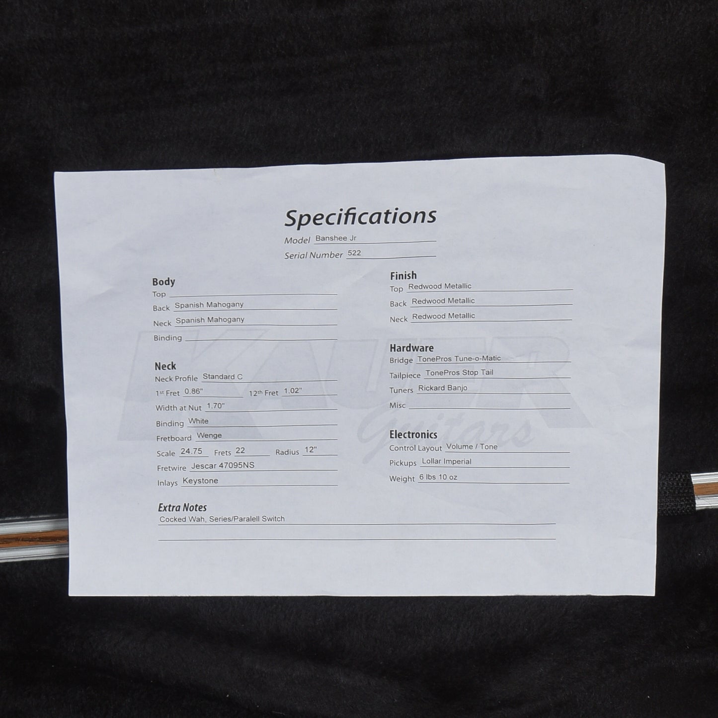 Kauer Banshee Jr Redwood Metallic