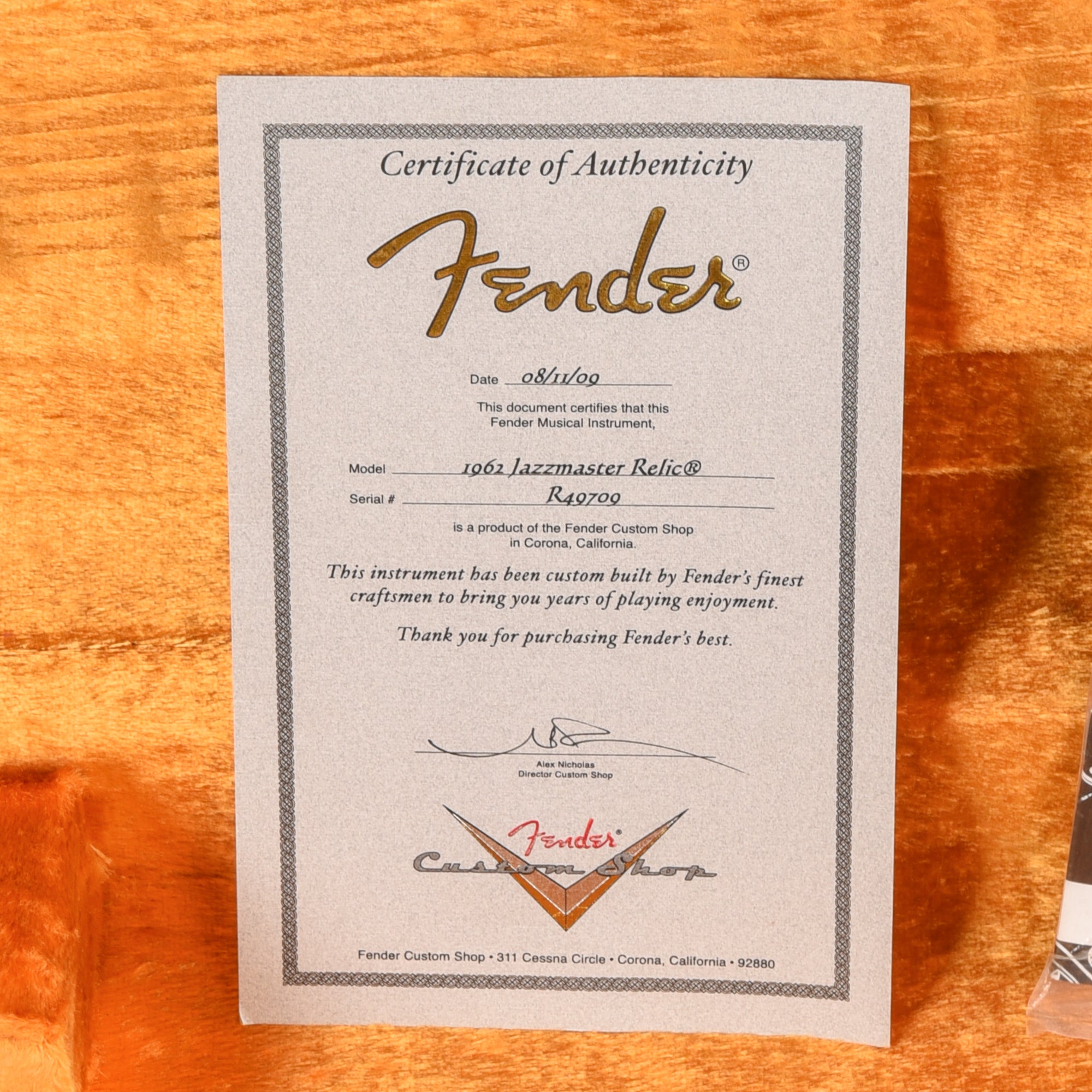 Fender Custom Shop 1962 Jazzmaster Relic Sonic Blue 2009