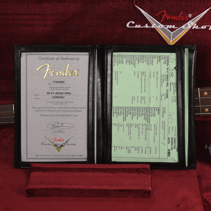 Fender Custom Shop 1961 Jazz Bass Heavy Relic Faded Aged Daphne Blue