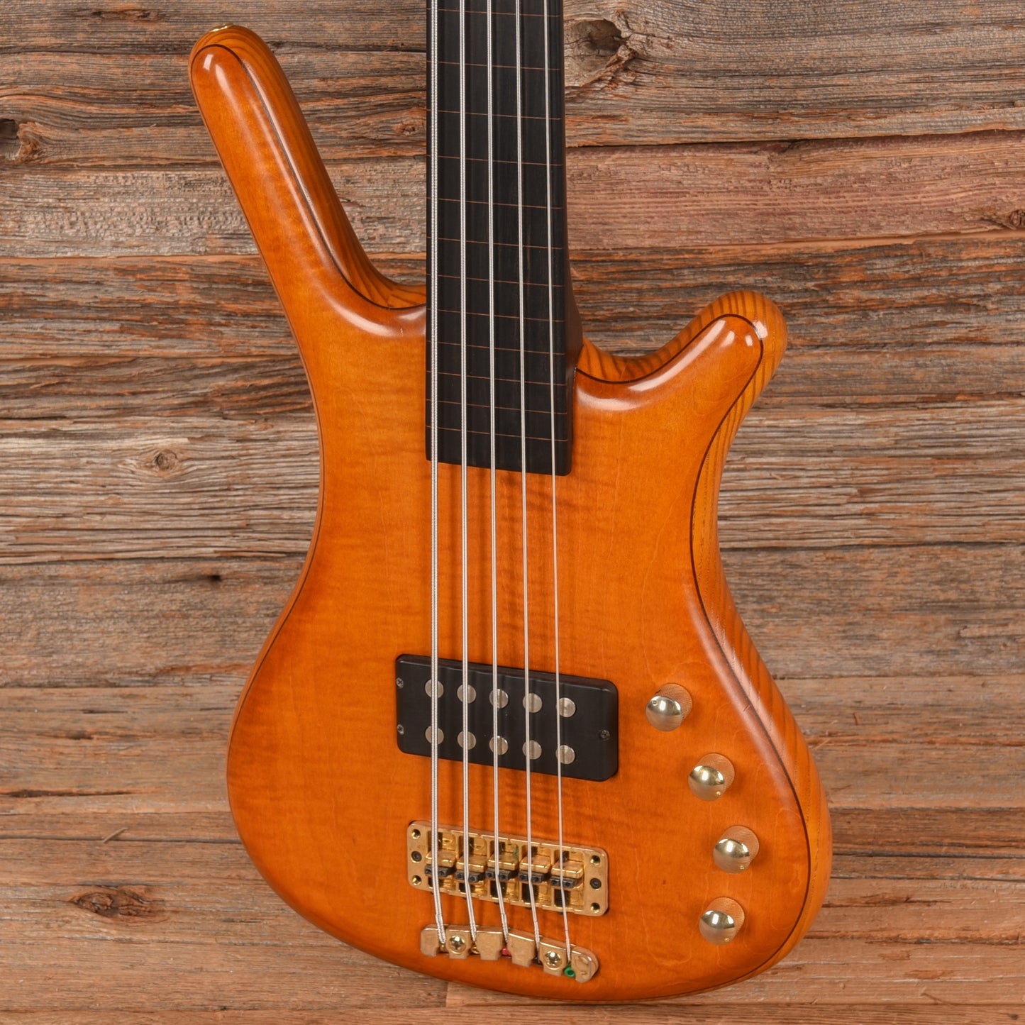 Warwick FNA 5-String Fretless Amber 1998