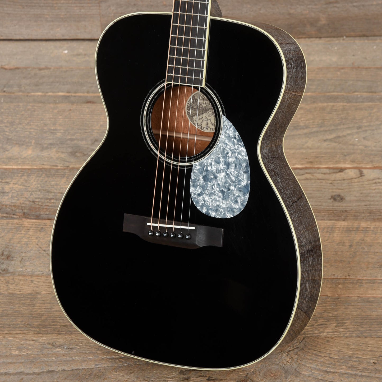 Collings OM1 Jet Black Top Doghair Back/Sides w/Pearloid Pickguard