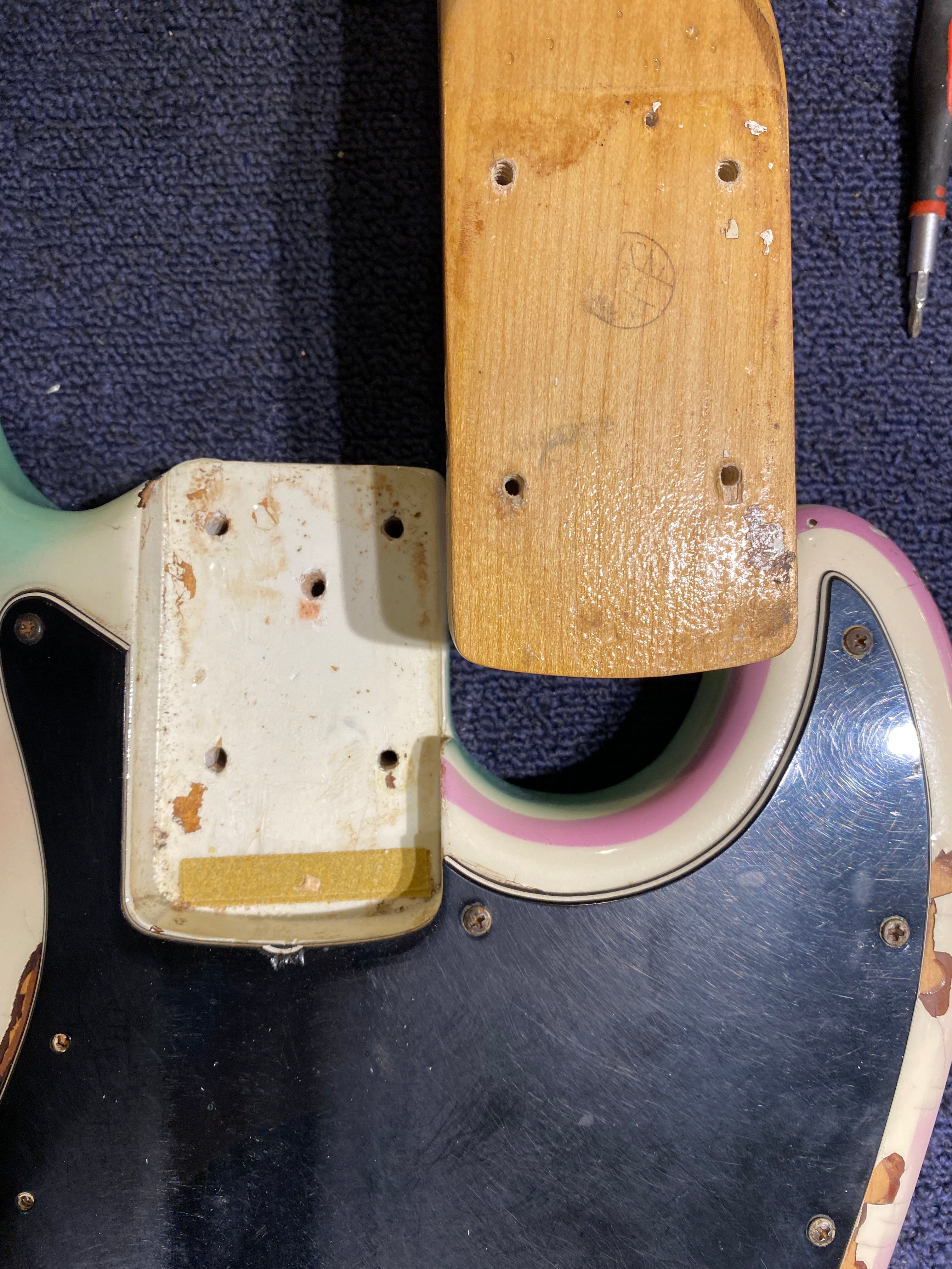 Fender Jazz Bass White Airbrushed Refin 1974