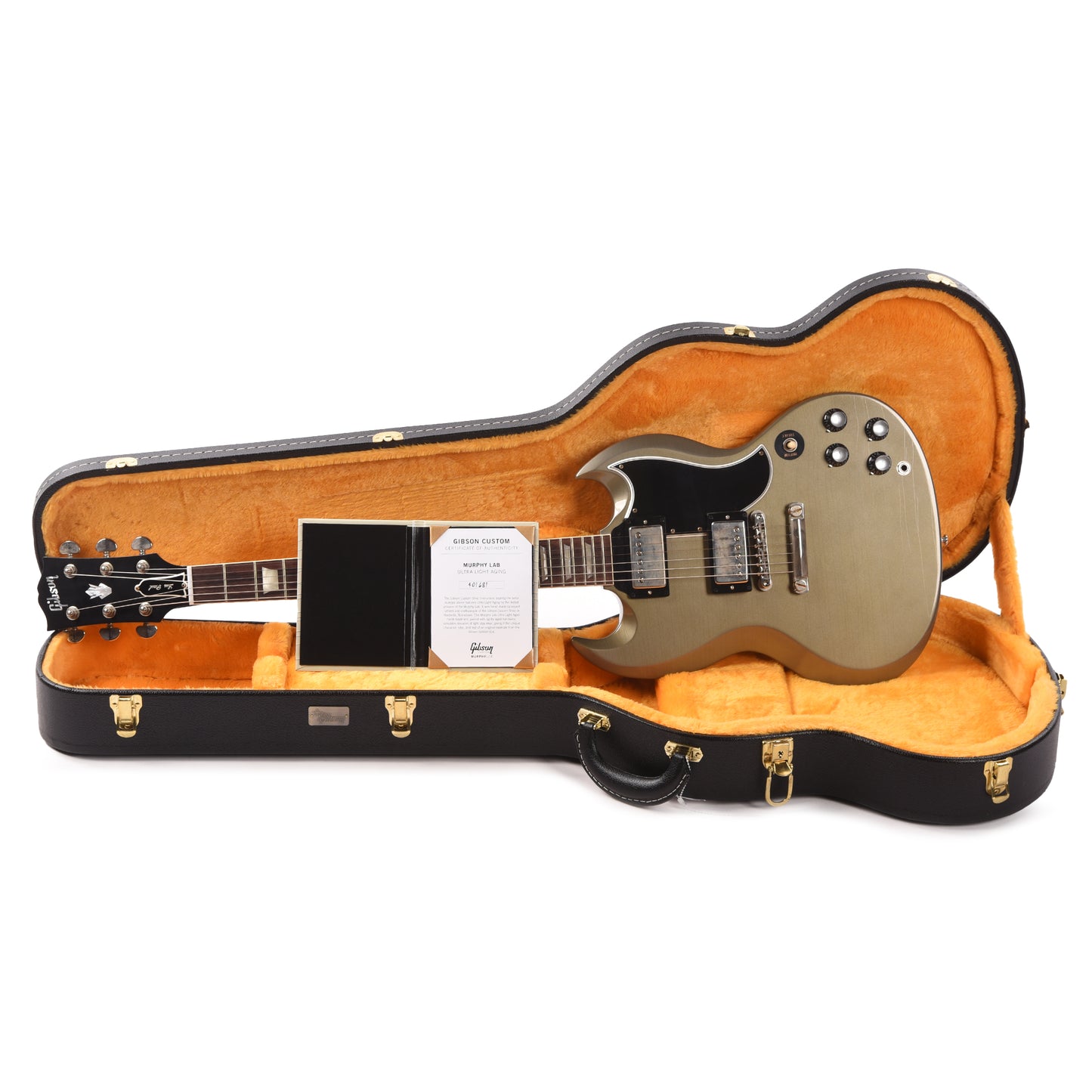 Gibson Custom Shop Murphy Lab 1961 Les Paul SG Standard "CME Spec" Ultra Light Aged Antique Silver Mist Poly w/Stop Bar & Grovers