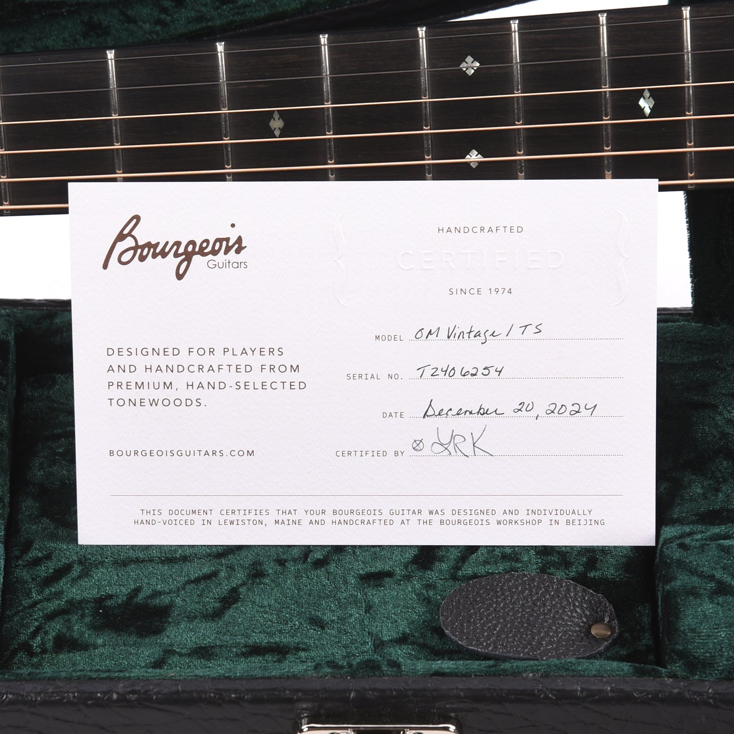 Bourgeois Touchstone Vintage OM Alaskan Sitka/Indian Rosewood Natural