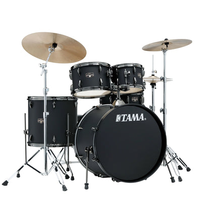 Tama Imperialstar 10/12/16/22/5x14 5pc. Drum Kit Blacked Out Black w/Hardware & Meinl Cymbals