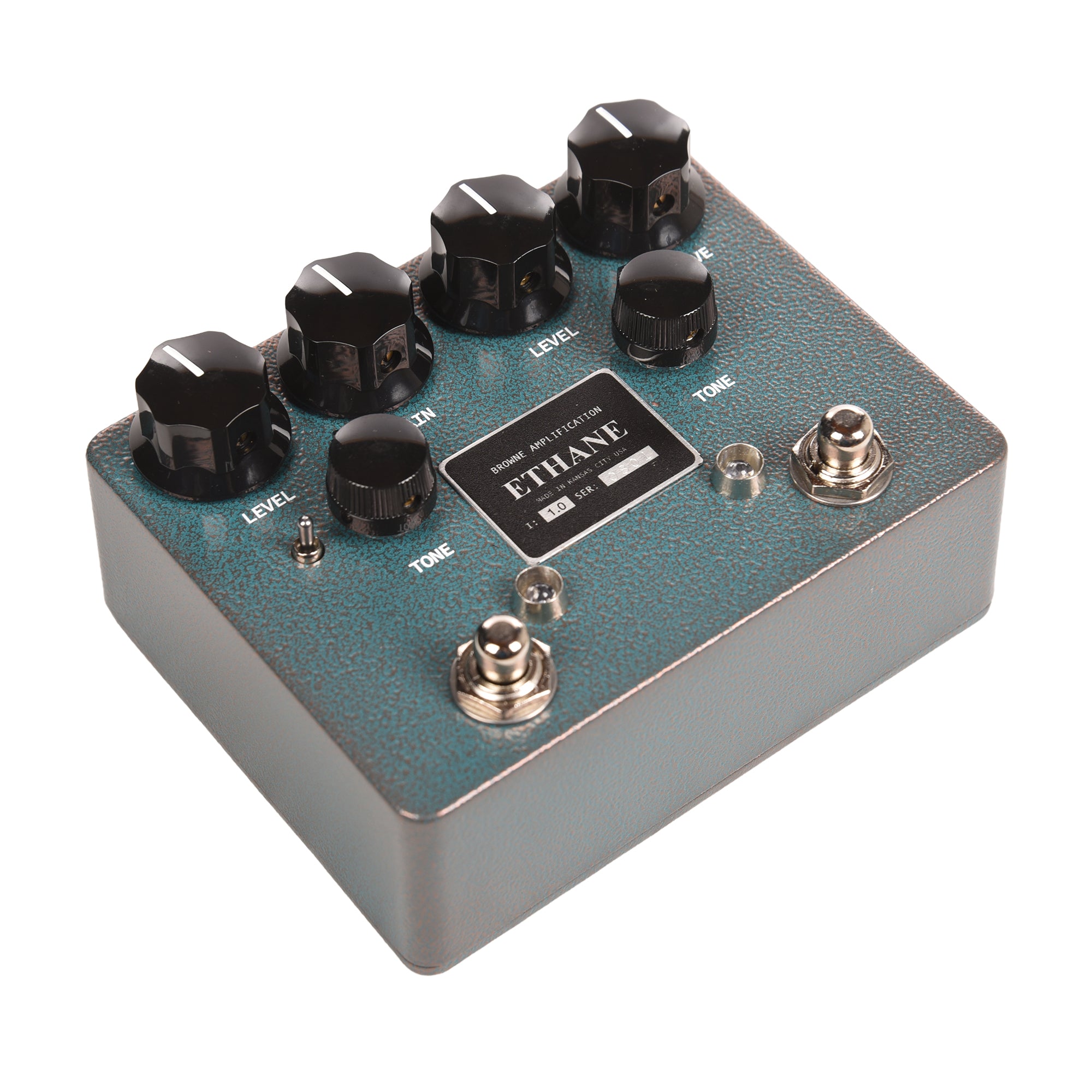Browne Amplification Ethane Dual Overdrive Pedal Aqua Copper Vein
