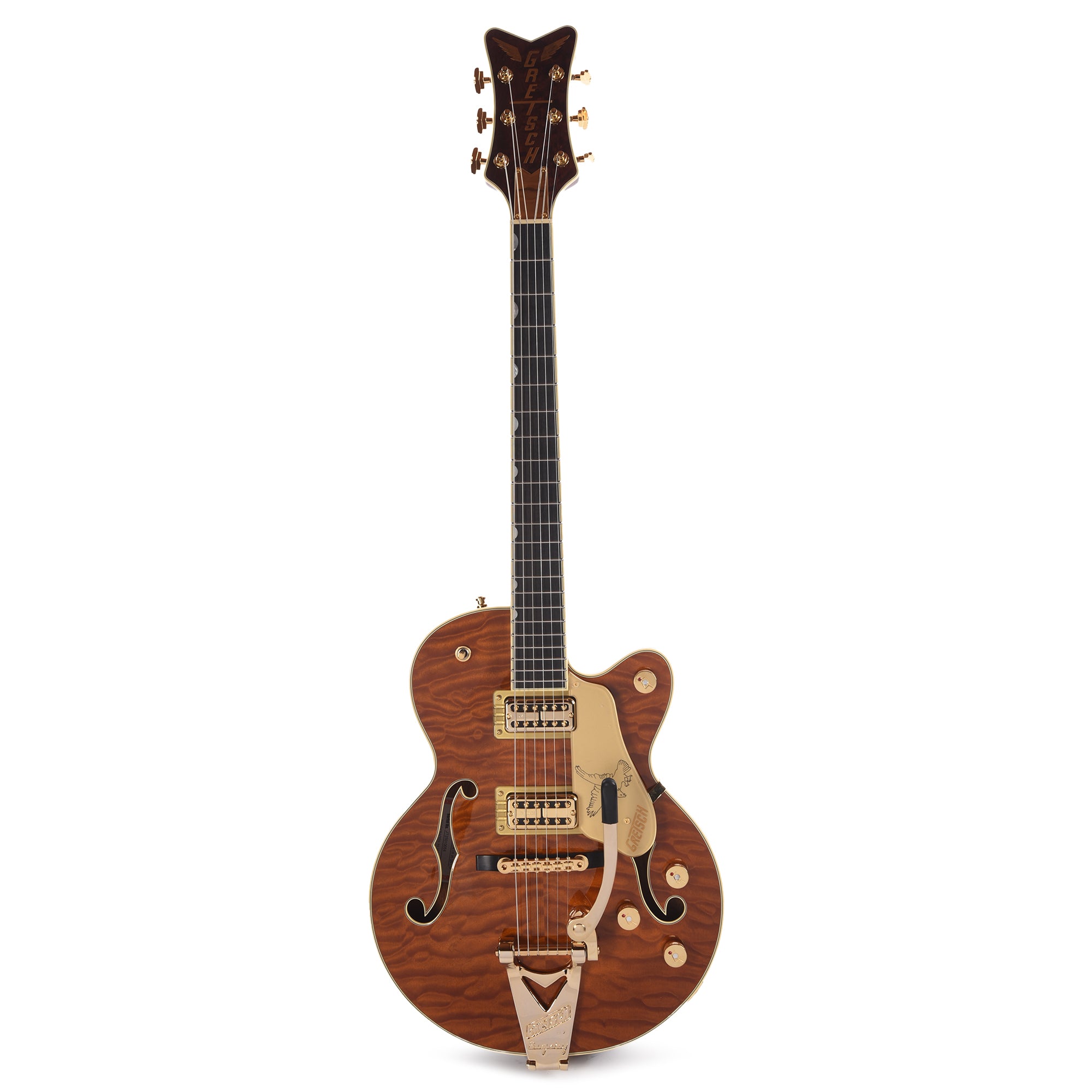 Gretsch Limited Edition Falcon Center Block Jr. with Bigsby Quilted Maple Roundup Orange