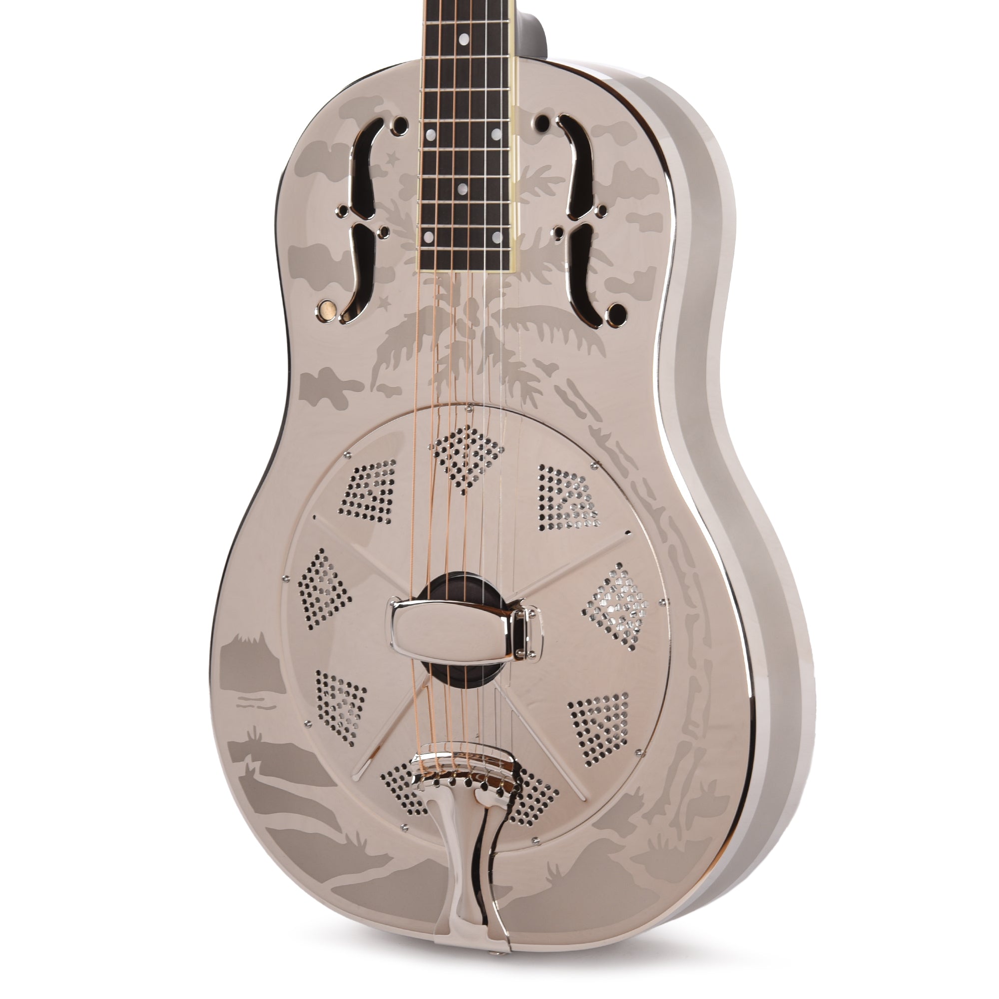 National Style O Single Cone Brass Bright Nickel 12-Fret