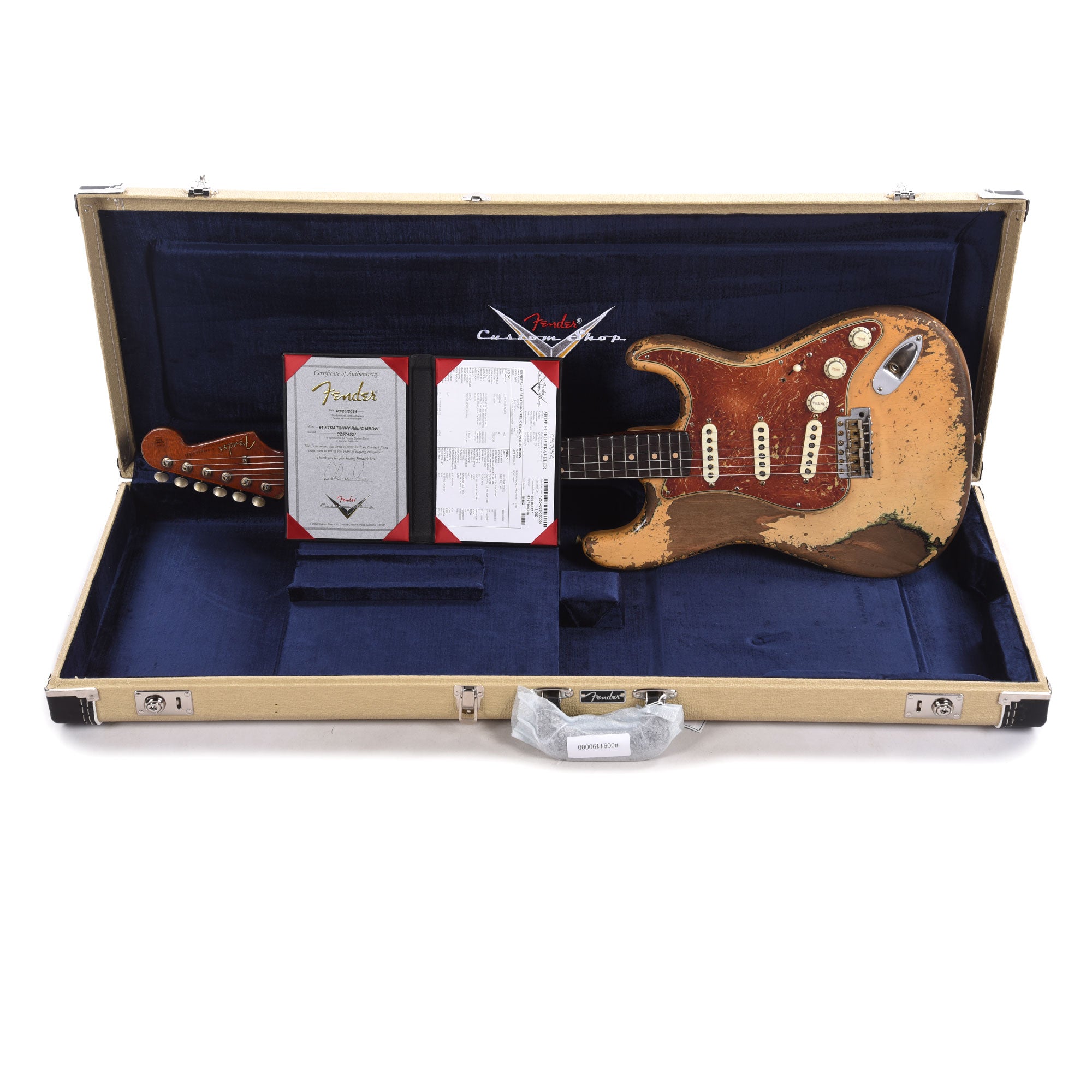 Fender Custom Shop 1961 Stratocaster Heavy Relic Desert Sand over Olive Drab over Black Master Built by Dale Wilson