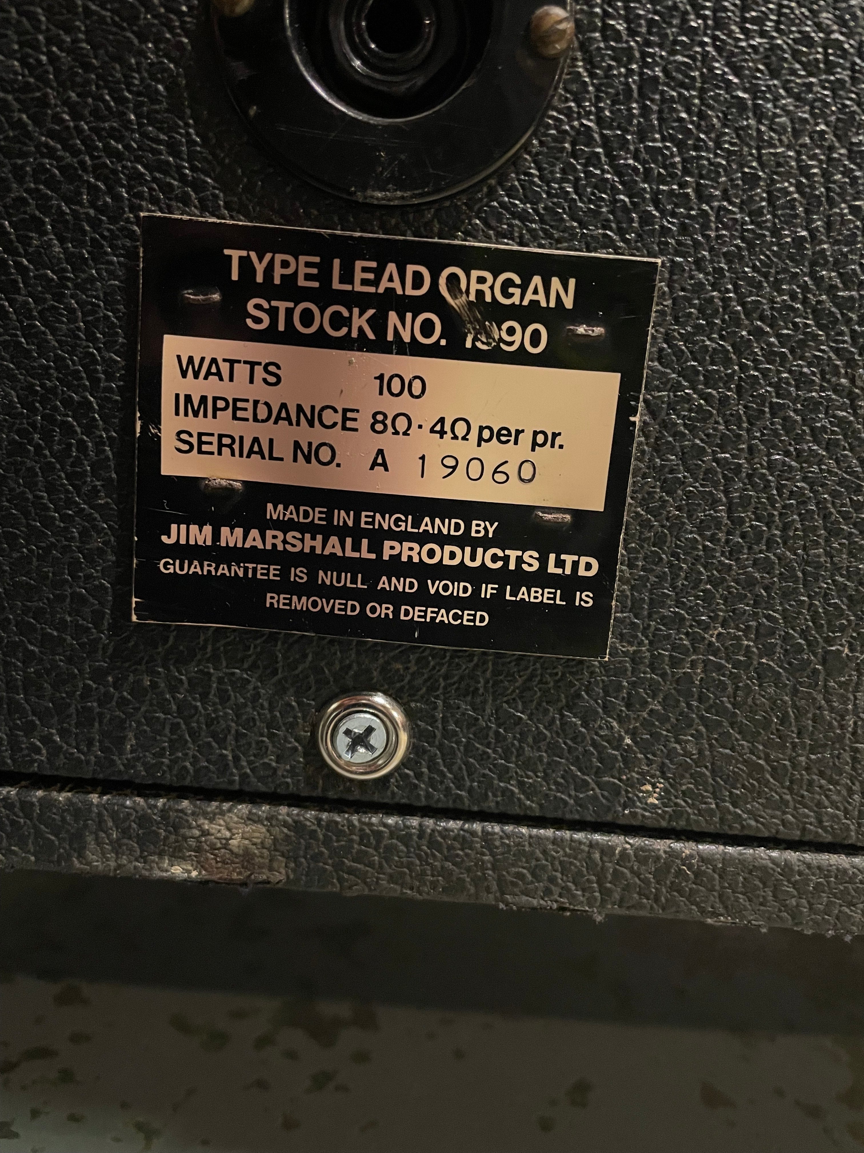 Marshall Hi-Power 120 Watt Wide 8x10