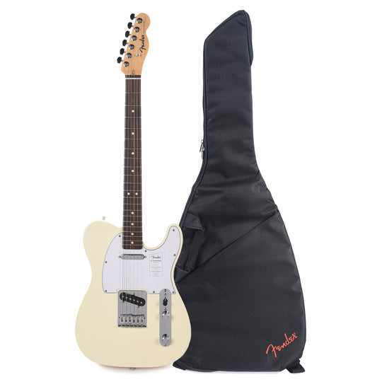 Fender Standard Telecaster LRL Olympic White and FE405 Gig Bag Bundle