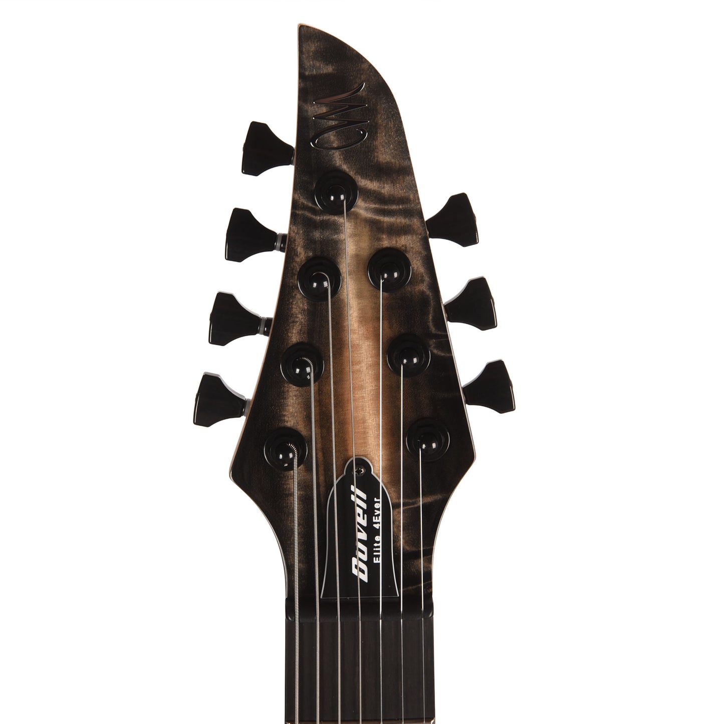 Mayones Duvell Elite 4Ever 7 AAA Curly Poplar Natural Fade Black Burst