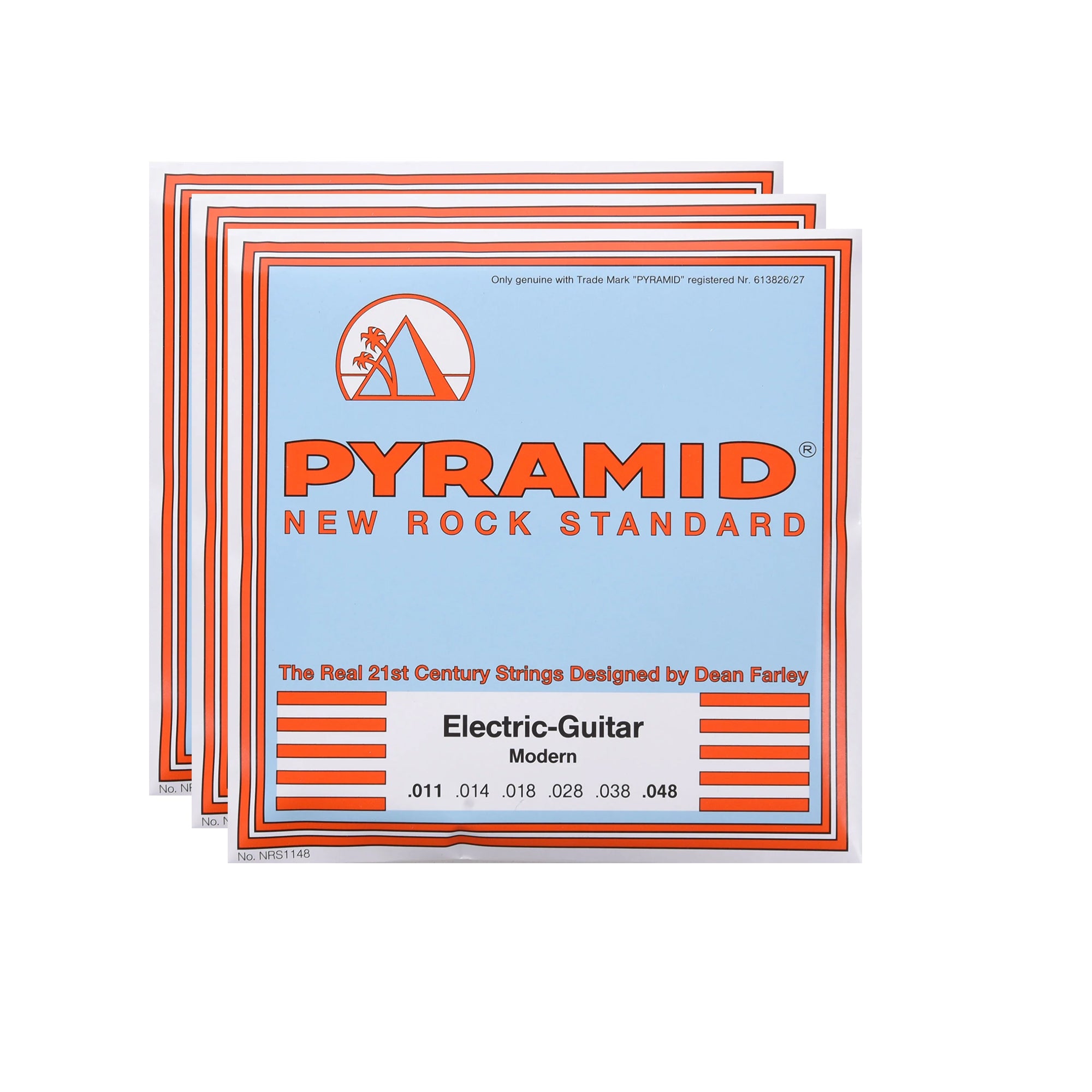 Pyramid New Rock Standard Electric Guitar Strings Modern 11-48 2 Pack Bundle