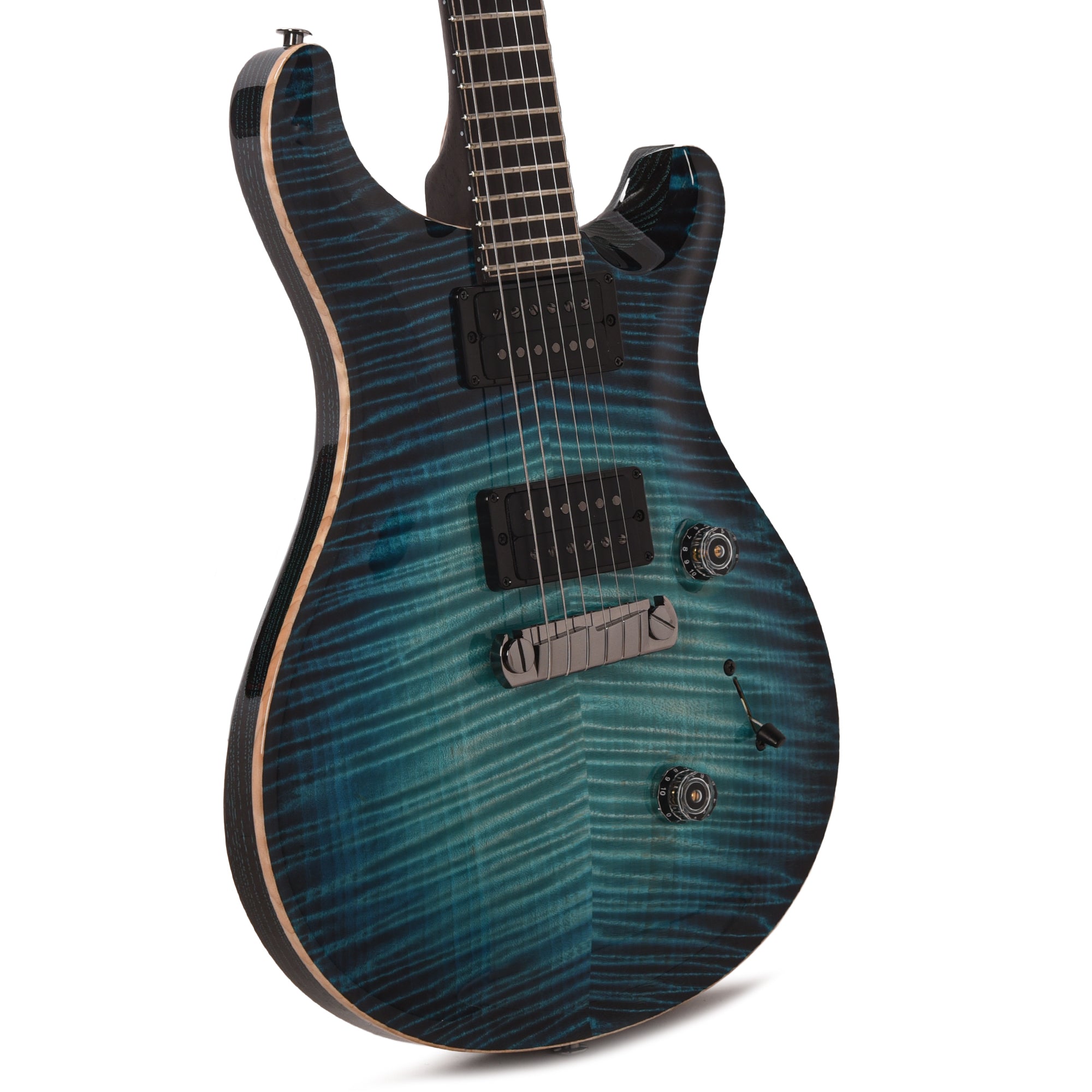 PRS Private Stock #11754 Custom 24 Stoptail Curly Maple/Swamp Ash Sub Zero Glow w/Rosewood Bats in Flight Inlay