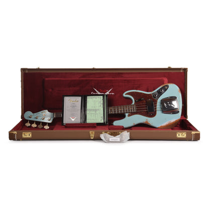 Fender Custom Shop 1961 Jazz Bass Heavy Relic Faded Aged Daphne Blue