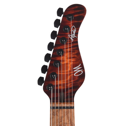 Mayones Aquila Elite S 7 Curly Poplar 5A/Swamp Ash Lava Burst