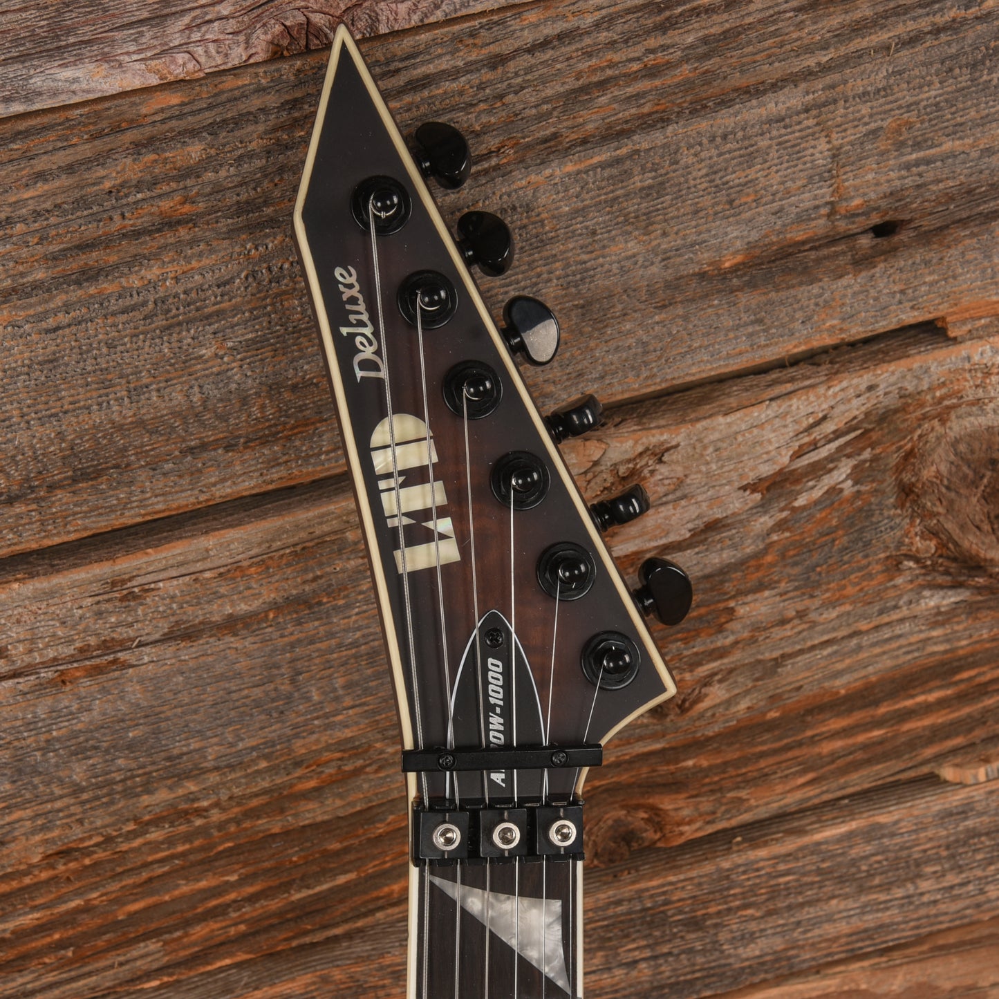 ESP LTD ARROW-1000 Dark Brown Sunburst Satin w/ Quilted Maple Top