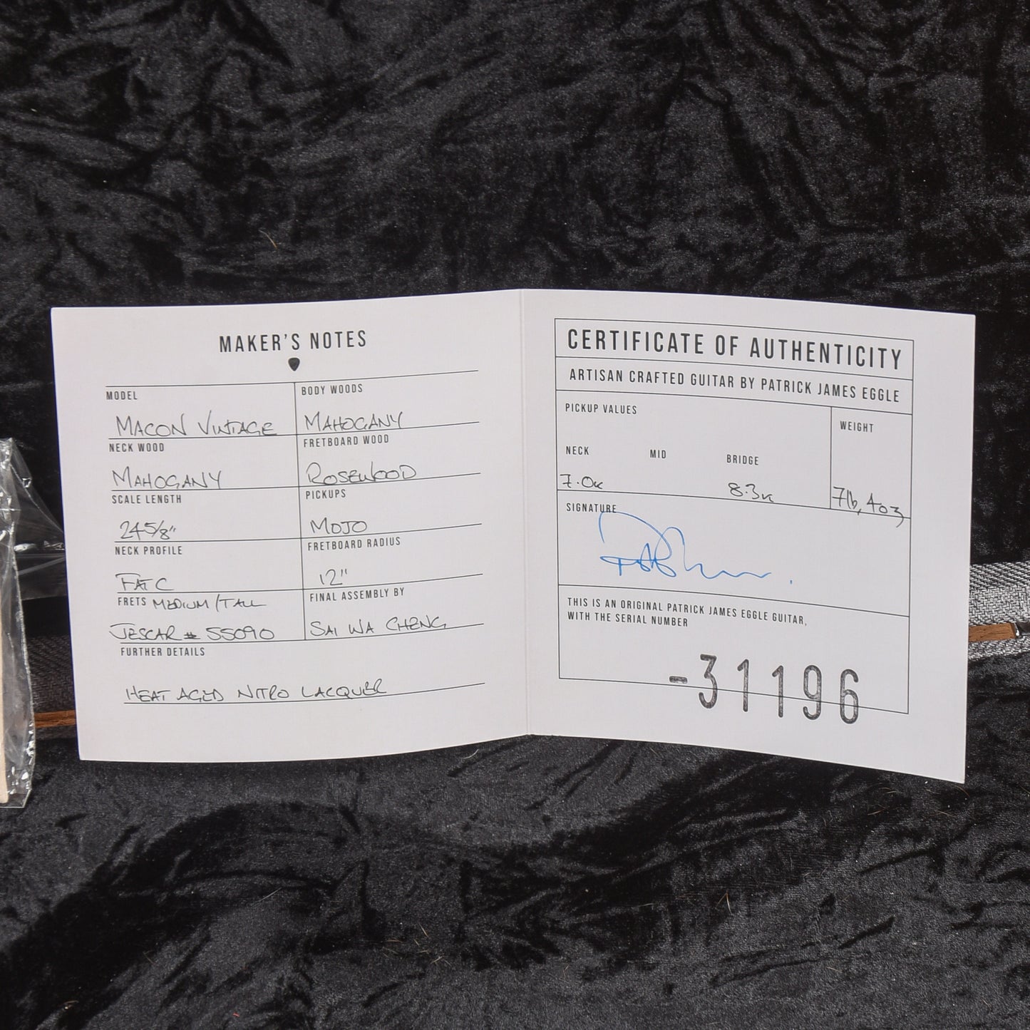 Patrick James Eggle Macon Vintage Grained Black